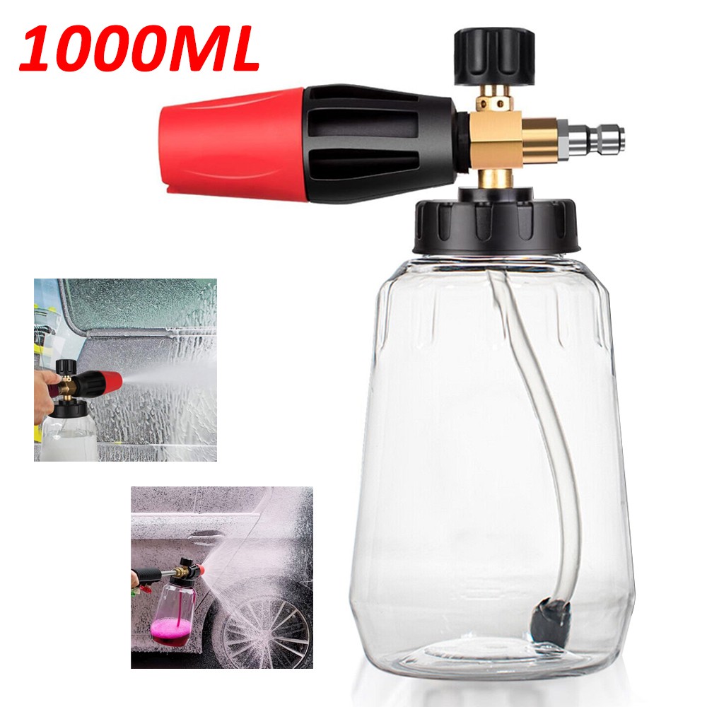 1/4″ Snow Foam Cannon Gun Car Wash Soap Lance Sprayer Pressure Washer Bottle US