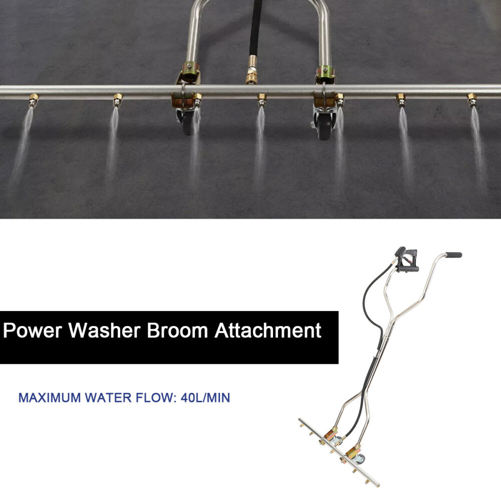 Water Broom 39 inch Surface Cleaner Water Broom 7 Nozzles for Hot and Cold Water