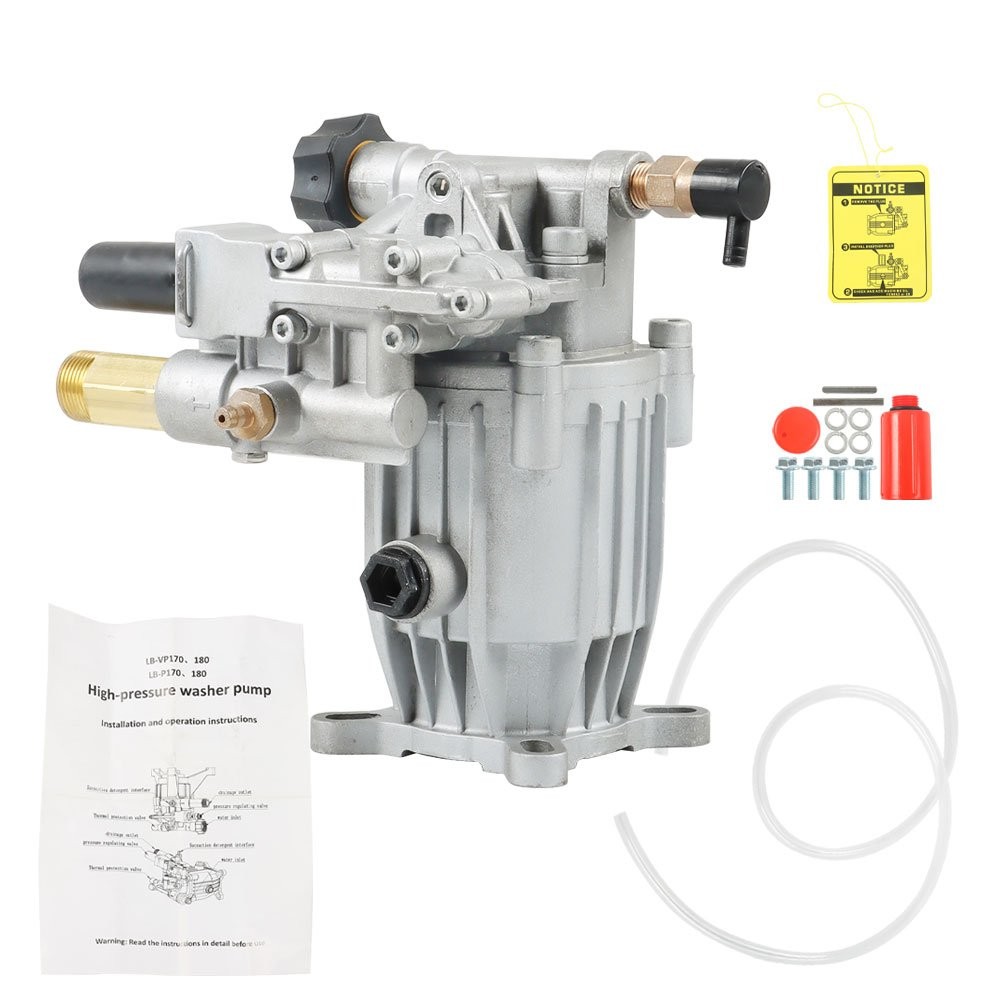 Pressure Washer Pump Horizontal 3/4″Shaft – 2.5 GPM Oil Sealed MAX 3000 PSI