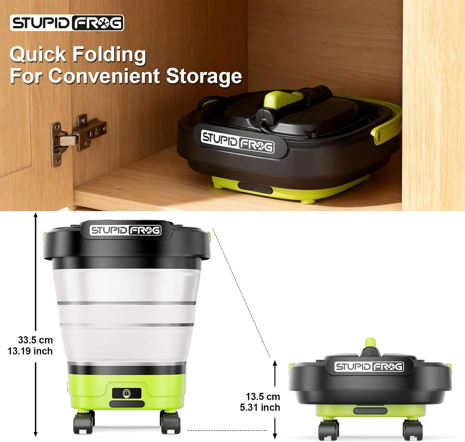 Cordless Portable Pressure Washer, 12L Tank, 4 Nozzles, Battery-Powered Cleaning