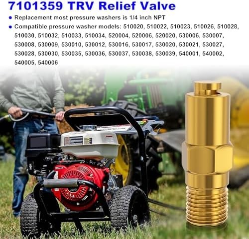 7101359 Pressure Washer Thermal Relief Valve – 1/4 MPT Cleaning Thermal Relief V