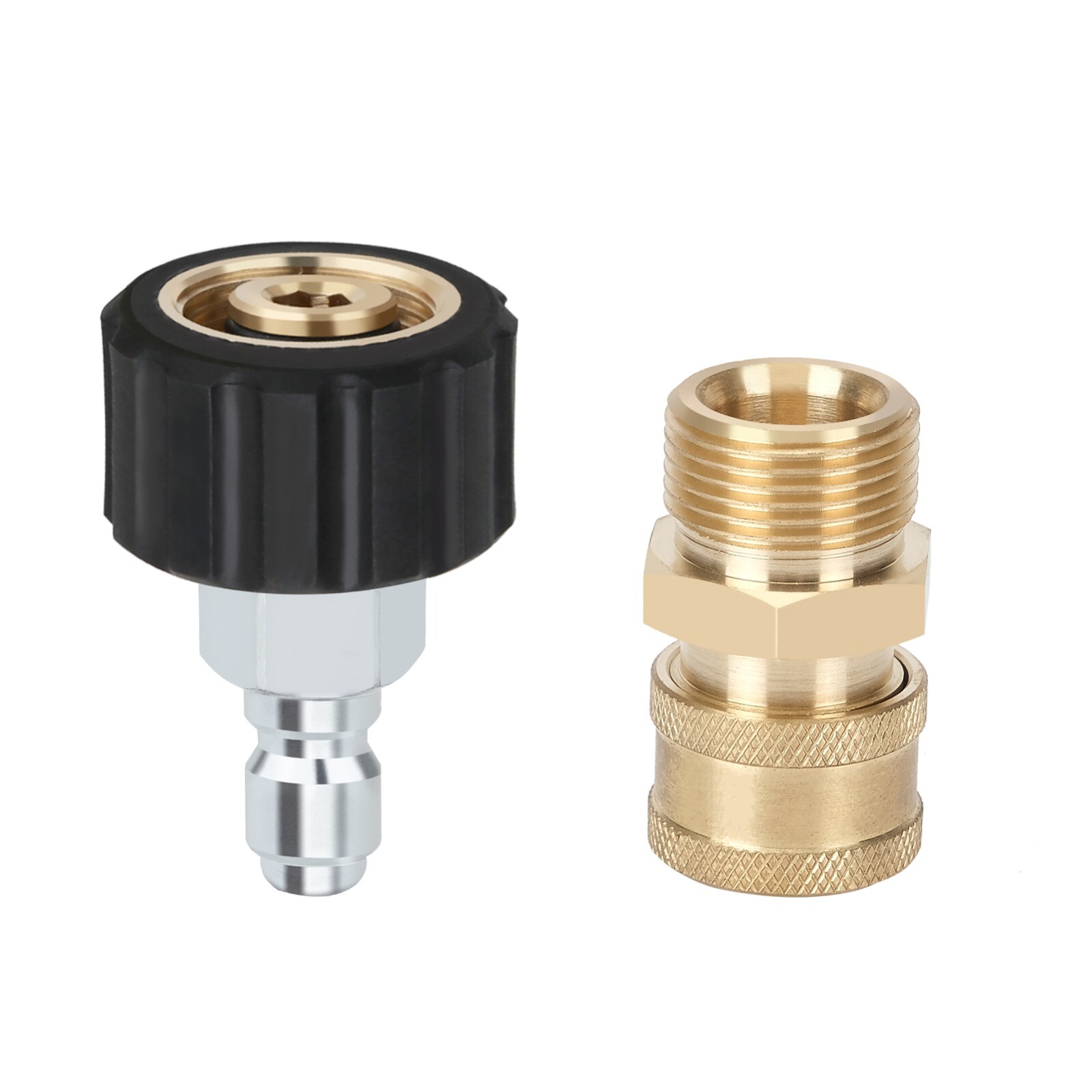 High Pressure Washer Adapter Set Quick Connector M22 (M22-14MM) to 3/8” & 1/4”