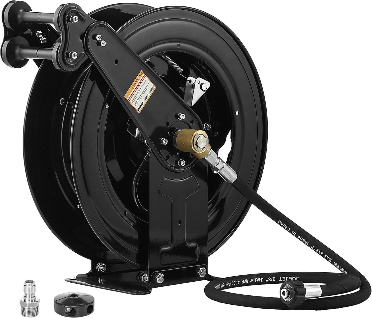 Automatic 50FT Heavy-Duty Hose Reel with 360° Inlet Joint – Perfect for Outdoors