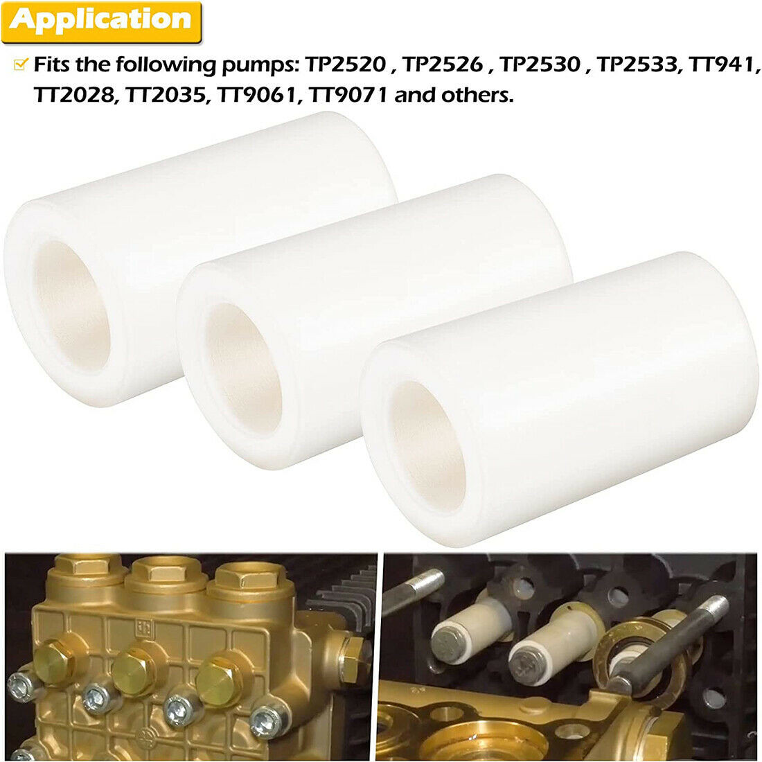 3pcs General Pump Piston Replace Ceramic 15mm for TP Pumps Replacement 51040009