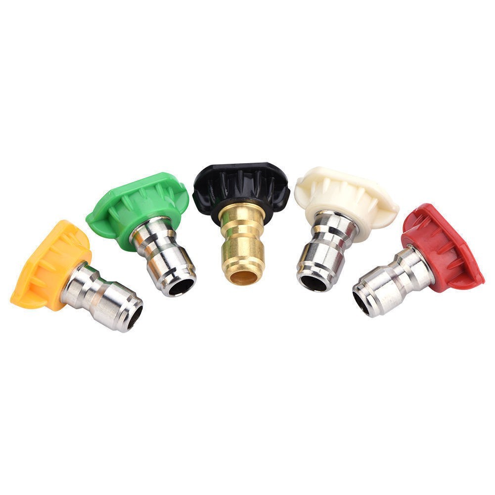 5PCS Pressure Washer Spray Tips Nozzles High Power Kit Quick Connect 1/4″ Set