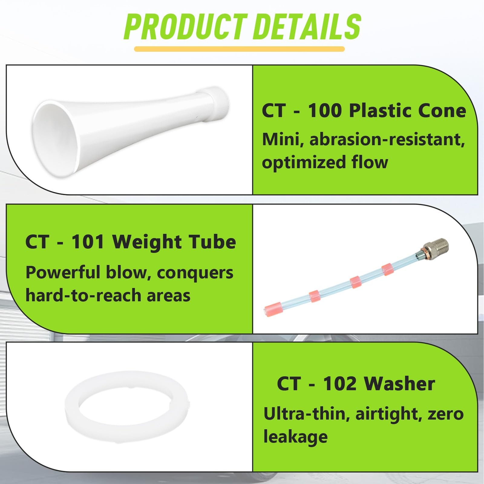 Car Cleaning Tool Kit, Fit for Gun Z-010 & Z-014, Shaped Nozzle Replacement…