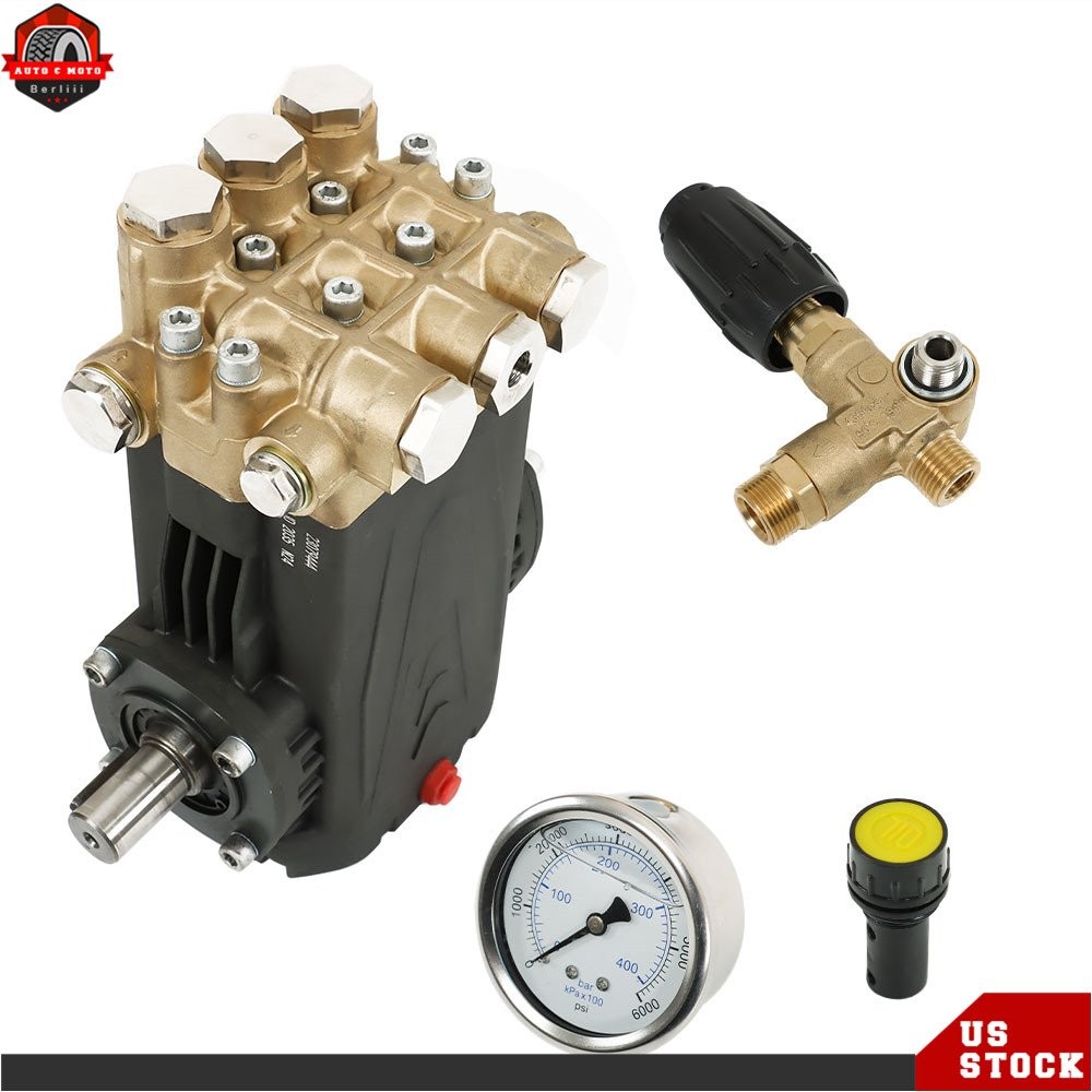 Pressure Washer Pump 5.6 GPM 4.5 HP General Right Shaft 3500 PSI Belt Drive Blue