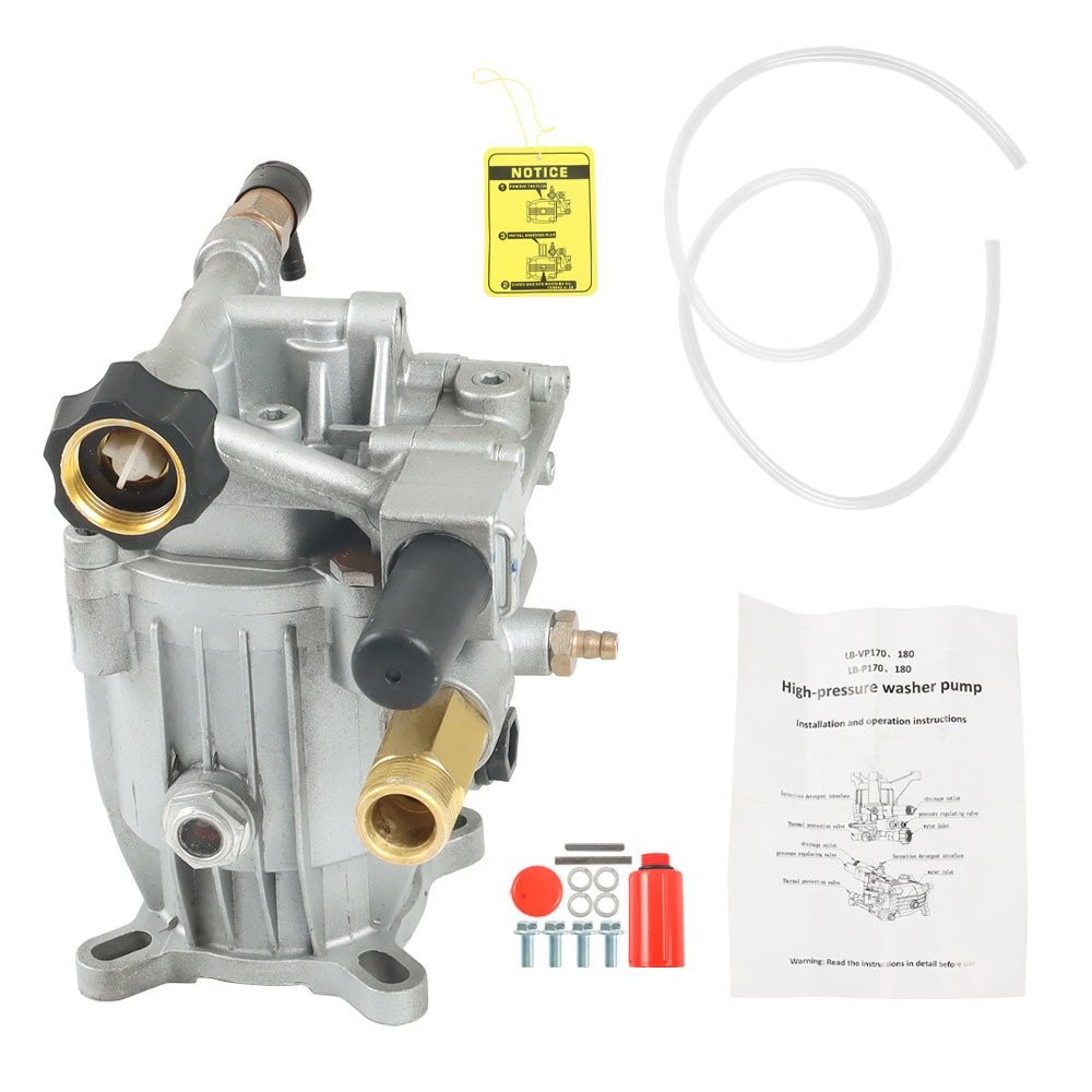 LABLT 2.5 GPM Pressure Washer Pump 3/4 HorizShaft MAX 3000 PSI Oil Sealed