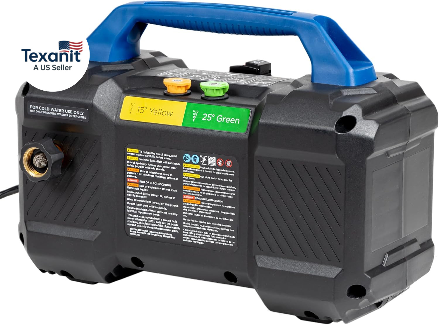 Epx3100V Electric Pressure Washer, 2100 Max PSI 1.76 Max GPM, Built-In Carry Han