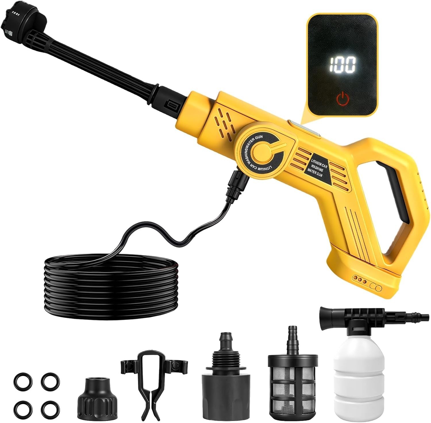 Cordless Pressure Washer for Dewalt 20V Battery 700 PSI Portable Handheld Power