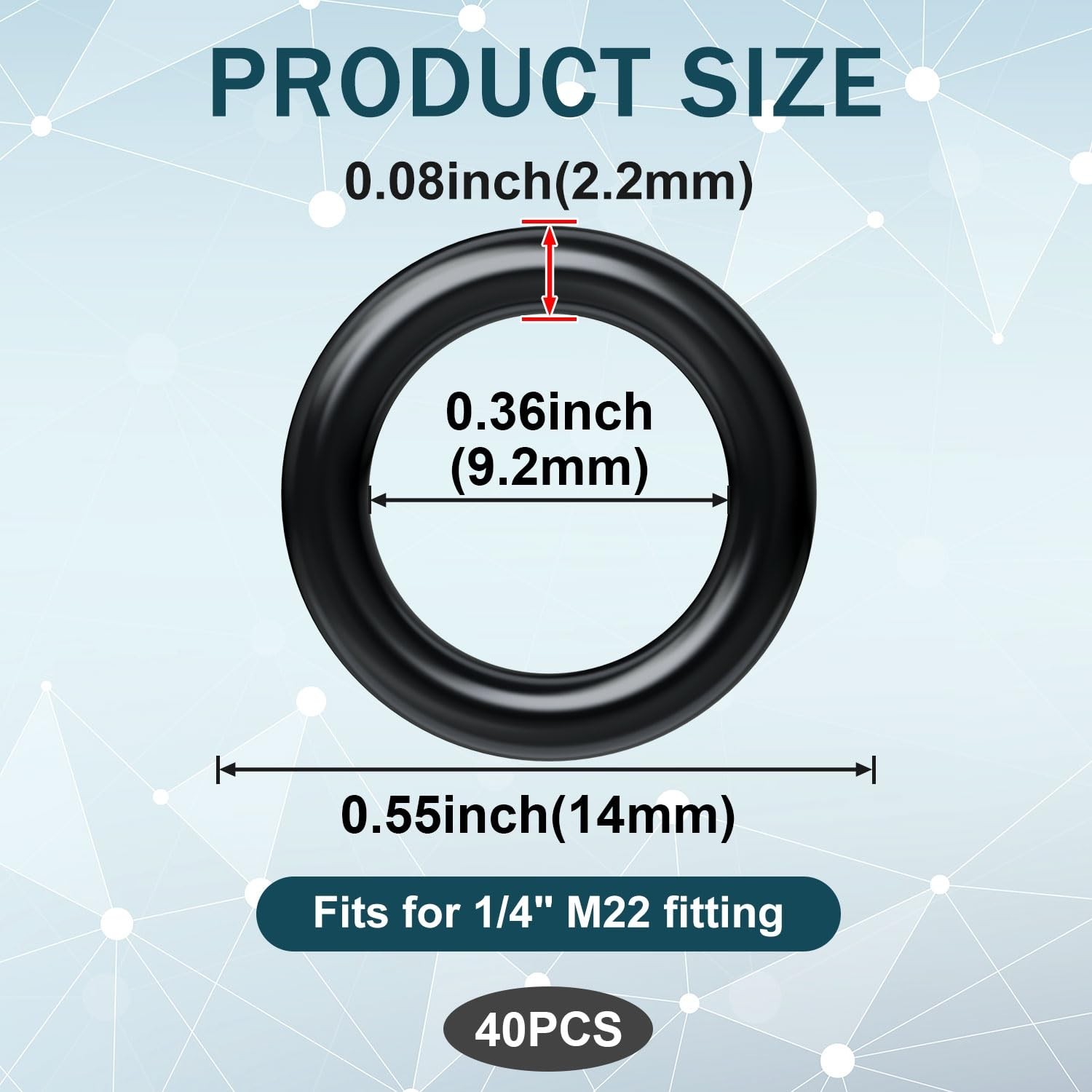 Multi-Use 40 Pack O-Rings for Pressure Washers & Garden Hoses – Reliable Sealing