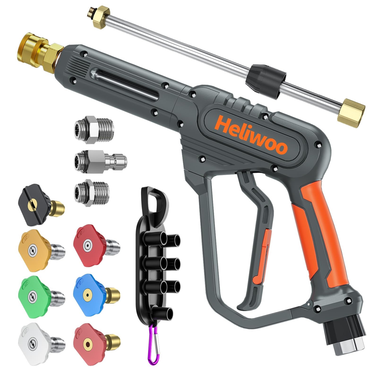 High Pressure Washer Gun With Swivel Ends Power Washer Gun With M22 14mm 15mm