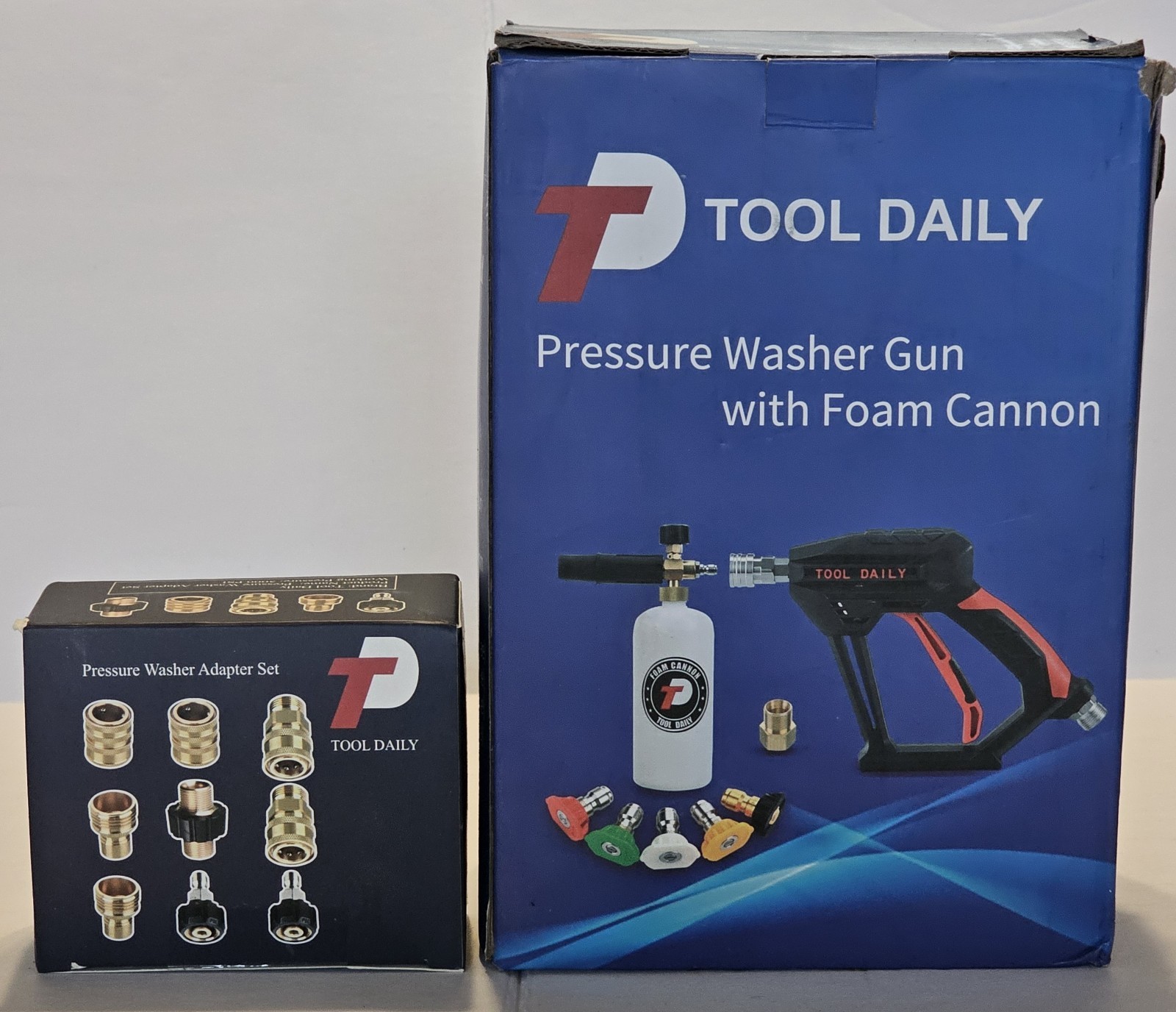 Tool Daily Short Pressure Washer Gun with Foam Cannon & Adapter Set NIB