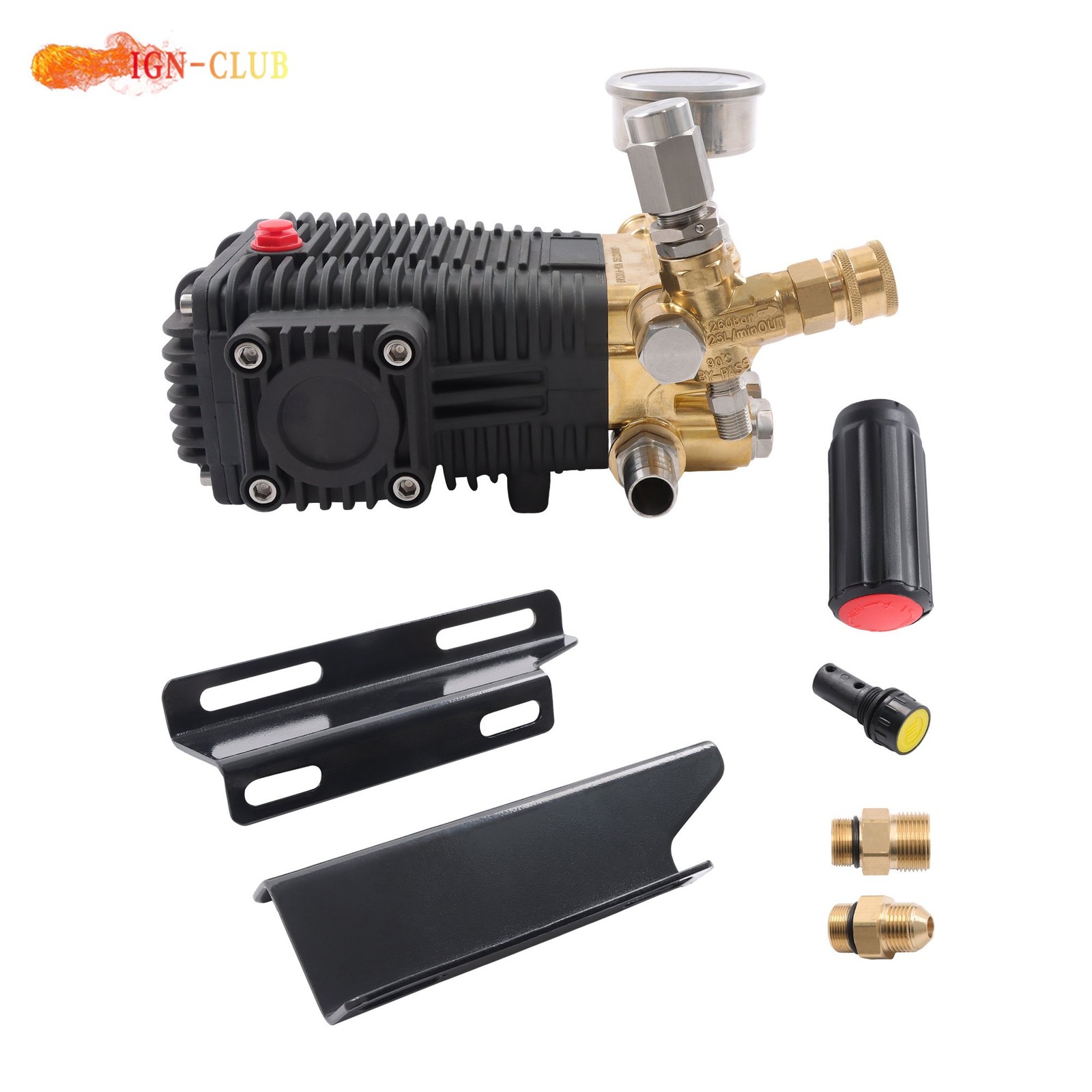 Belt Drive 5.6GPM 4.5 HP General Right Shaft 3500 PSI Pressure Washer Pump