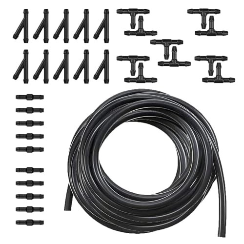 30 PCS Car Windshield Washer Hose Kit, 13Ft Rubber Washer Hose, 30 PCS Vehicle
