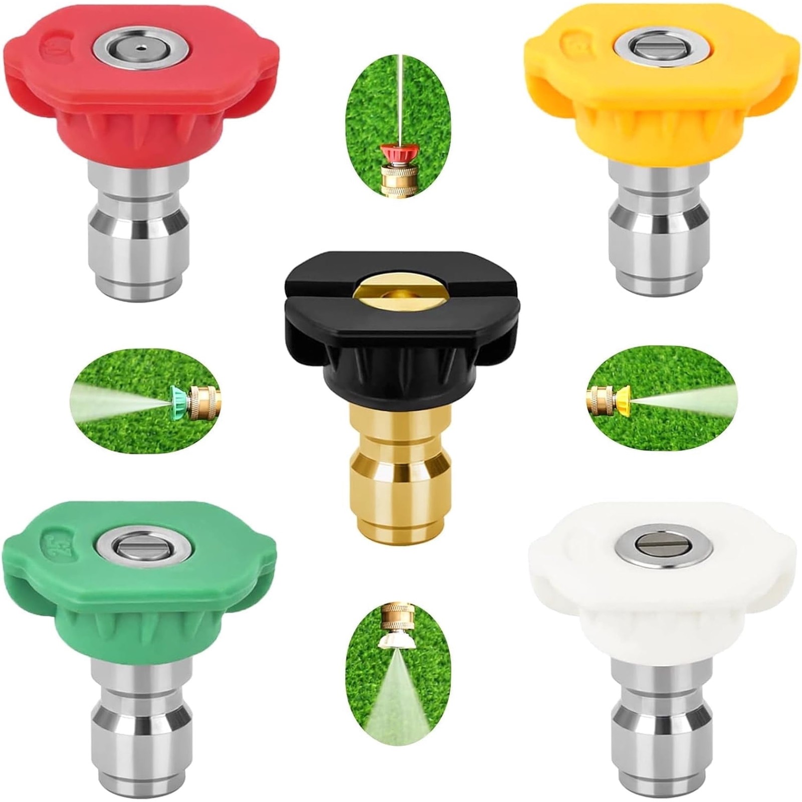 MEKOH Pressure Washer Nozzle Tips, 4500 PSI Power Washer Tips Set, 4.0 GPM Multi