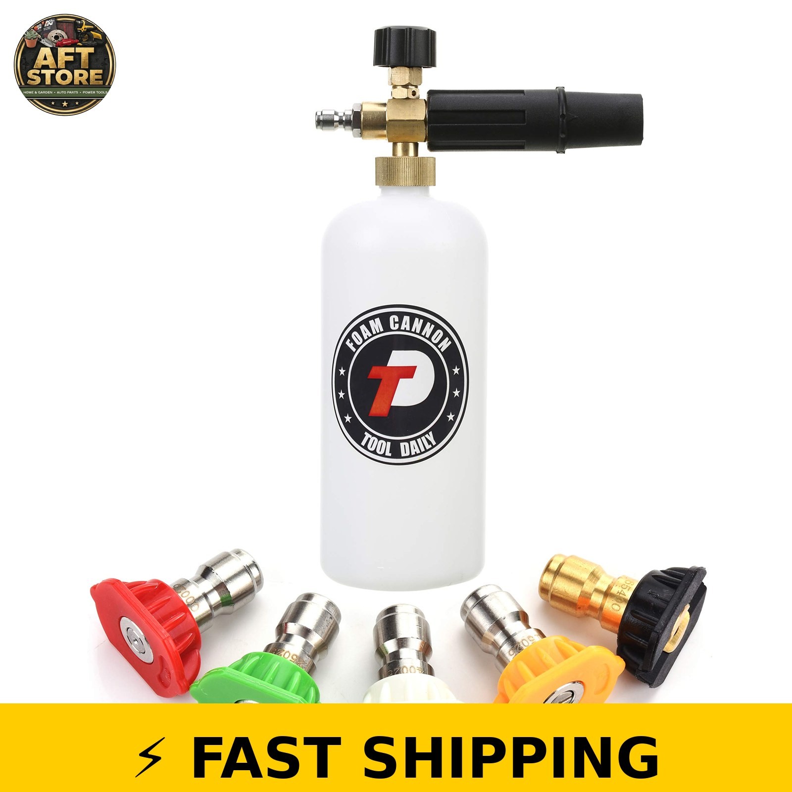 Tool Daily Foam Cannon 1L with 5 Pressure Washer Nozzle Tips