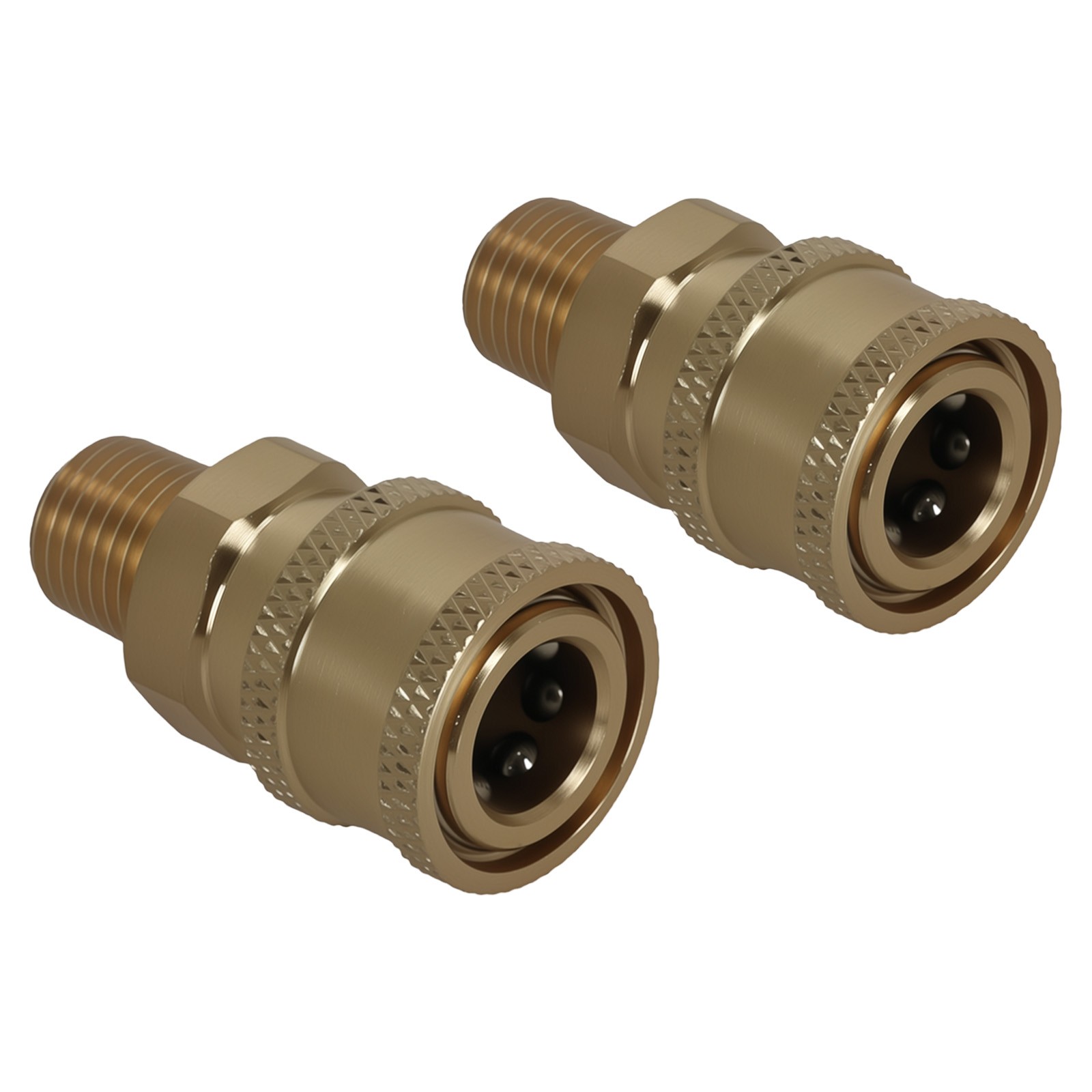 2Pcs 1/4″ Quick Connect Male NPT Thread High Pressure Washer Fitting Coupler