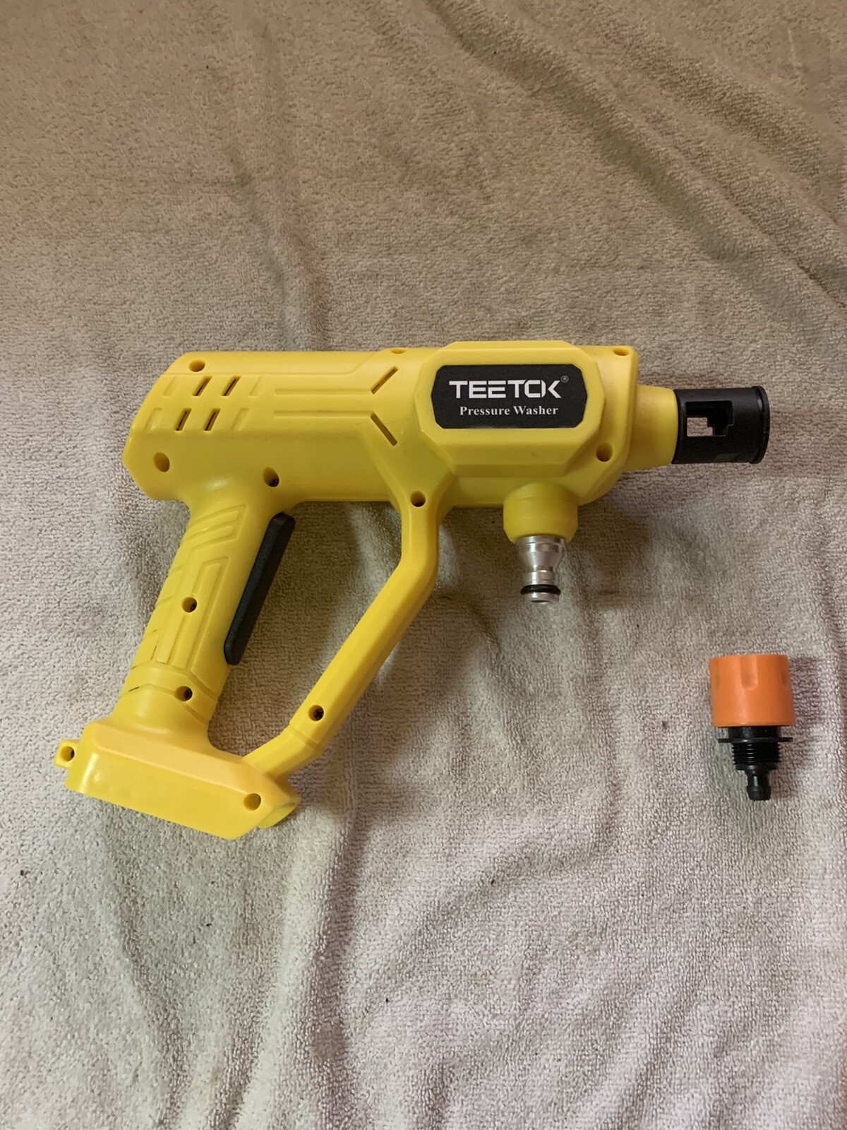 Teetok Yellow Cordless Handheld Pressure Washer Cleaner Sprayer