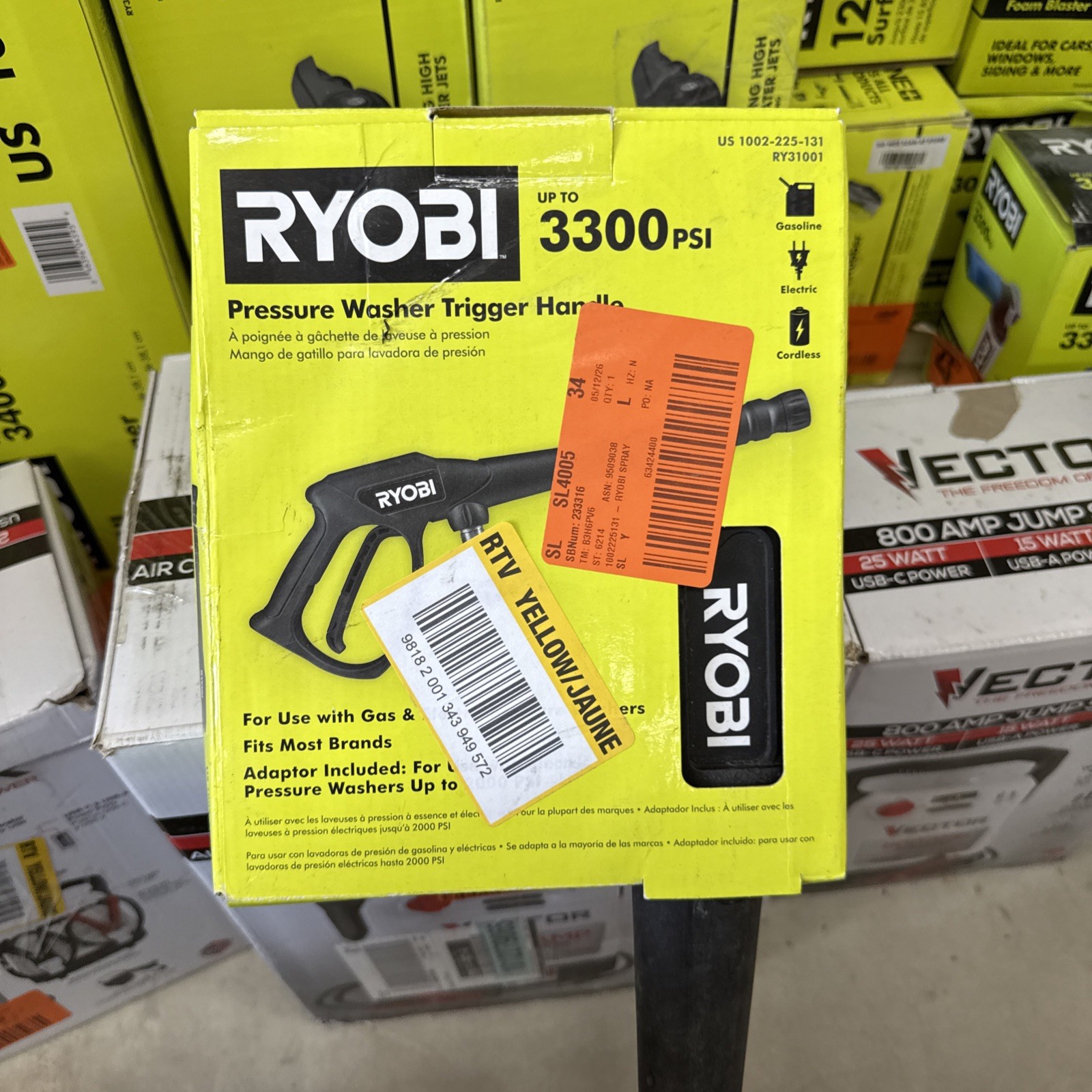 RYOBI 3,300 PSI Pressure Washer Trigger Gun Kit