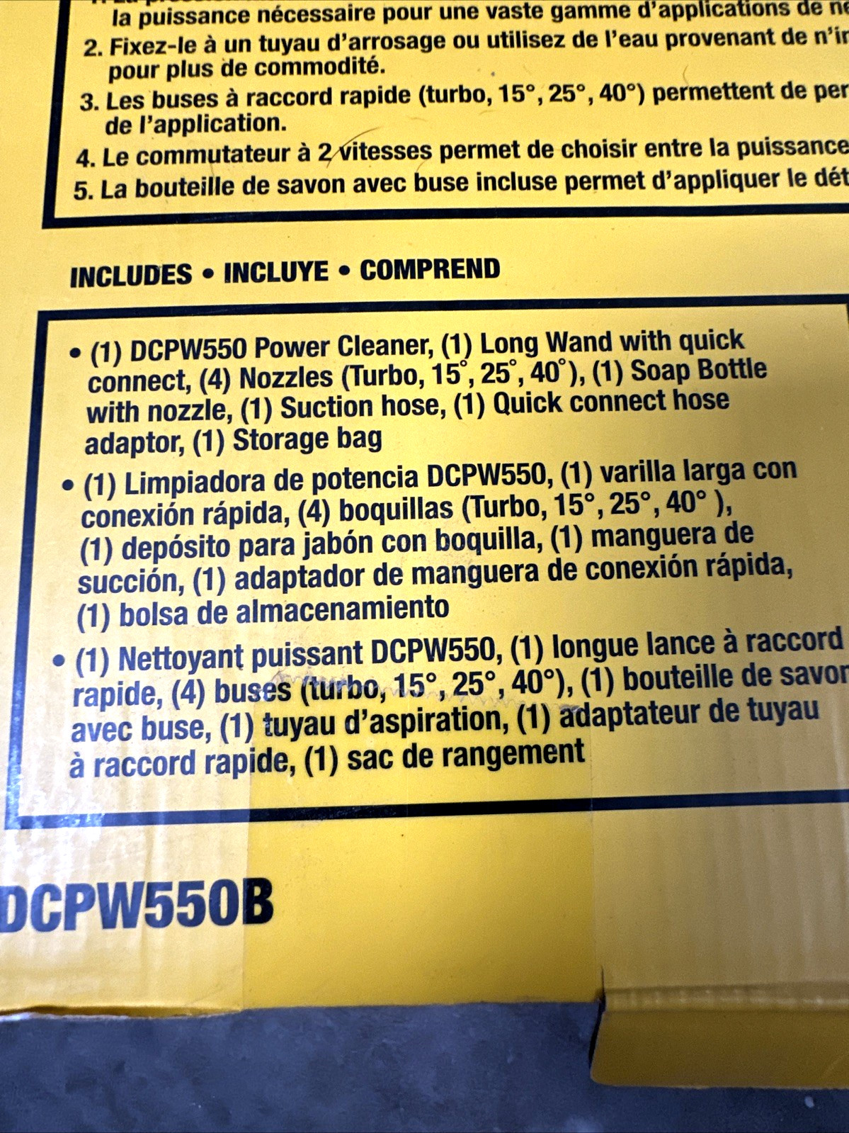 DEWALT DCPW550B 20V MAX Cordless 550-psi Pressure Washer Cleaner Kit Tool Only
