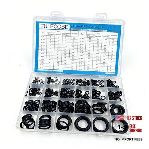 Universal Metric Nitrile Rubber(NBR) O Ring Assortment Kit for 24 Size 400 Pcs