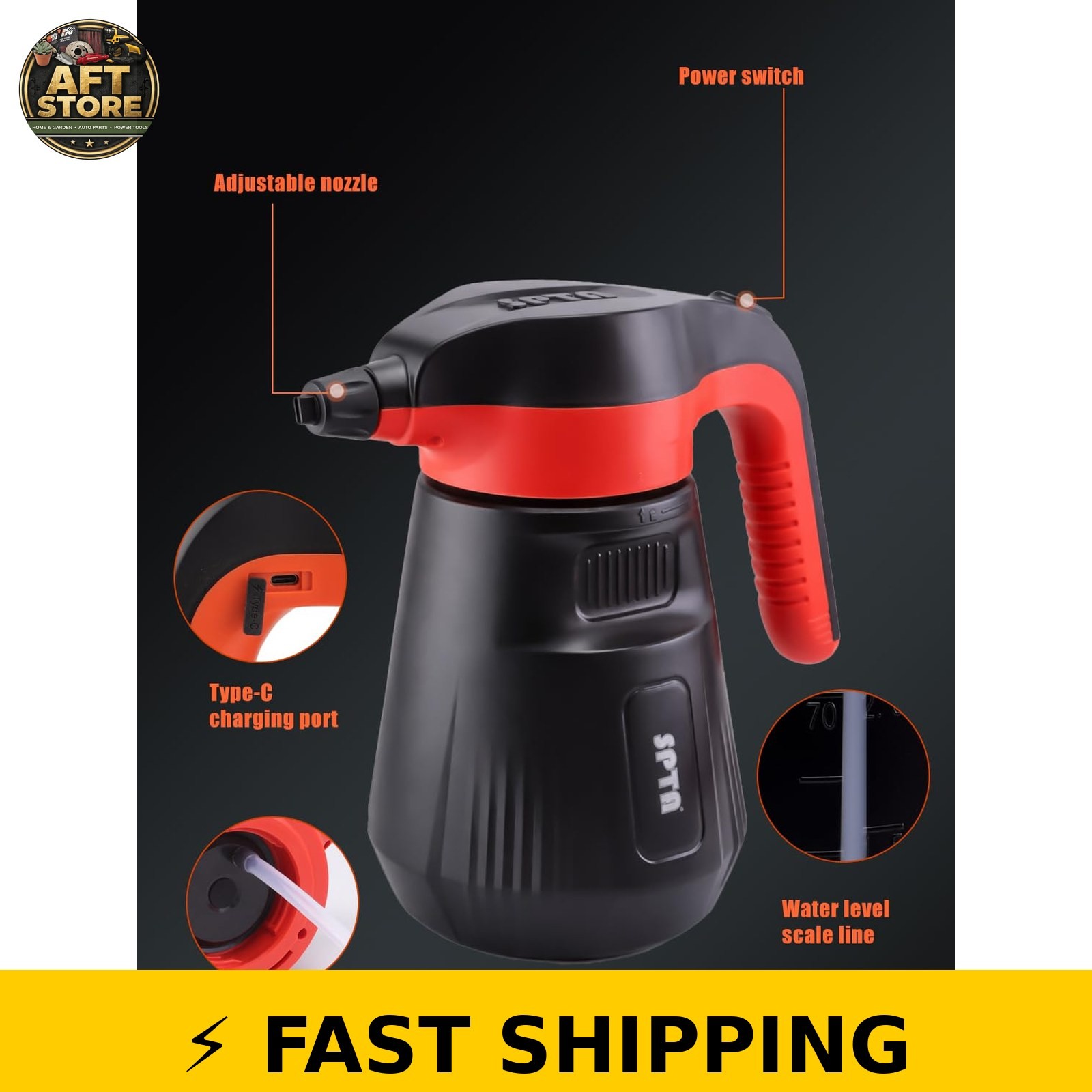 SPTA 2.25L Electric Foam Sprayer for Car Wash with Shampoo