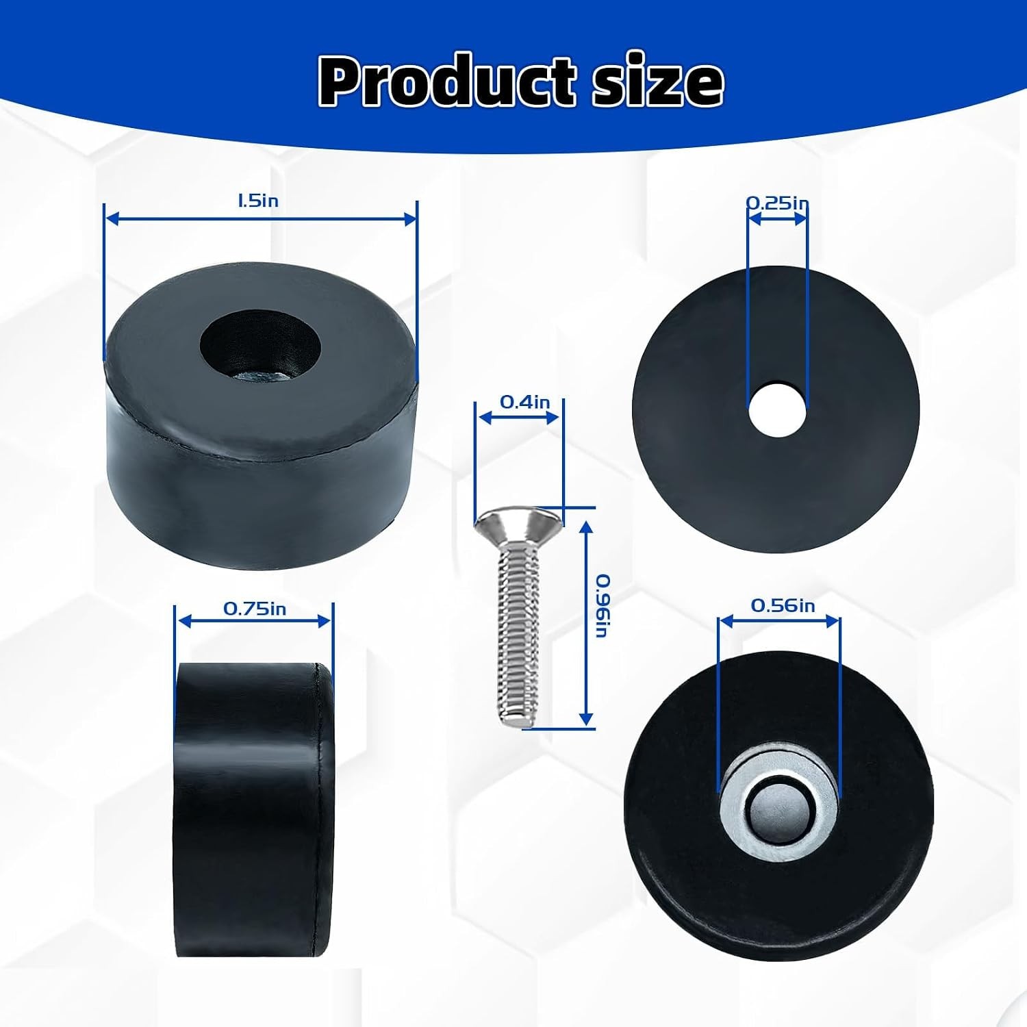 8 Pcs 192310GS anti Vibration Foot Pad Isolator Rubber Bumper, Screw Compressors