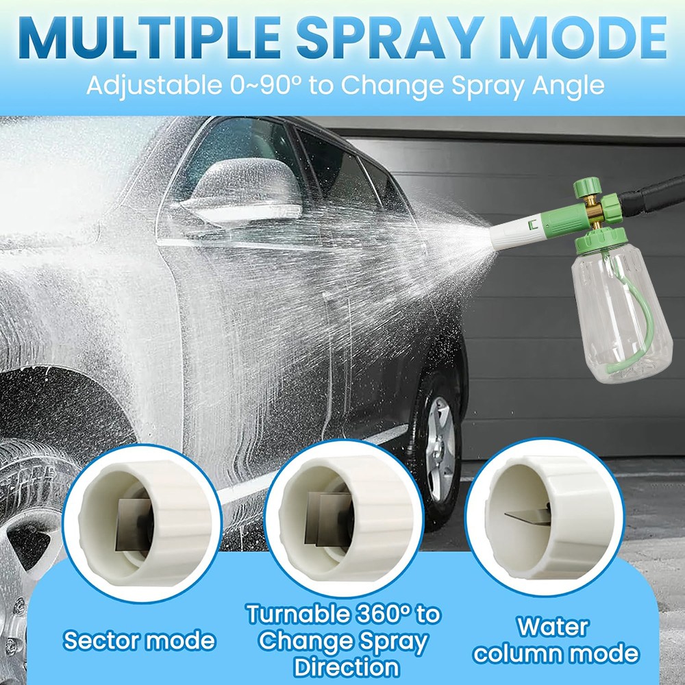 Car Washer Gun Foam Sprayer Cannon with 7 Nozzles for Car Washing Home Garden