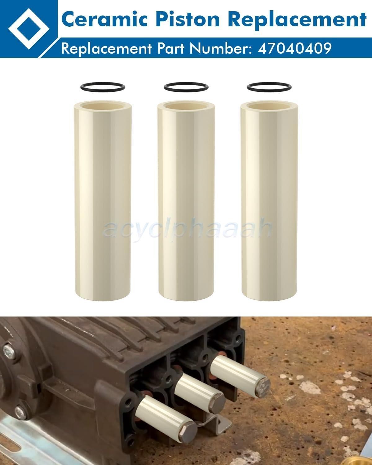 3-pack General Pump 47040409 Replacement CERAMIC PISTON 20mm fits Interpump GP