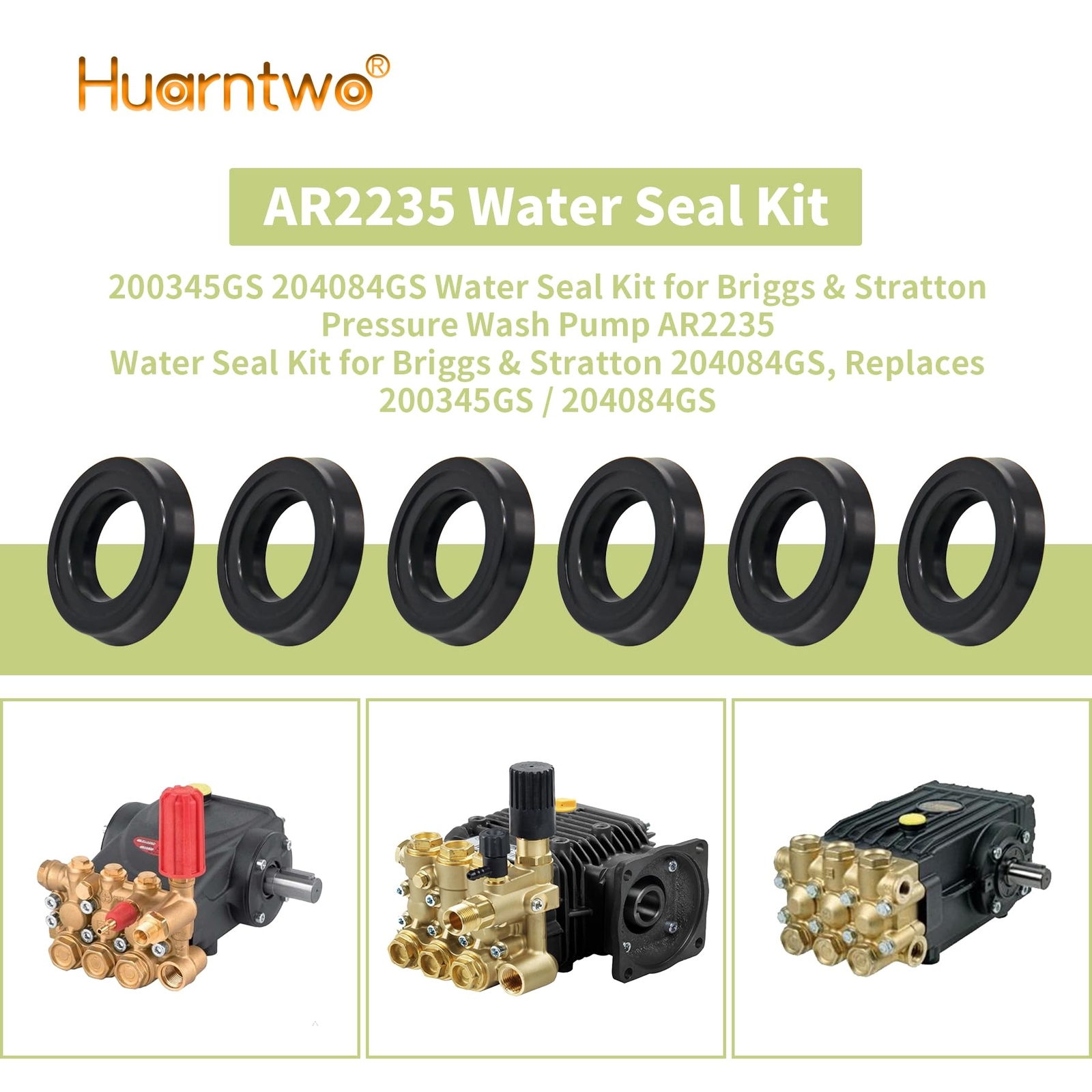 Ar2235 Replacement Pump Pressure Washer Water Seals Kit For Rmw & Rmv Power Pres