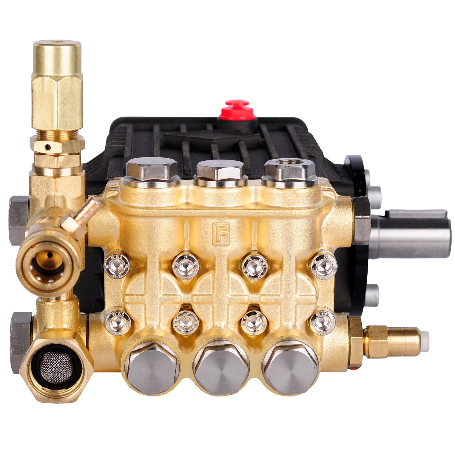 24mm Solid Shaft Pressure Power Washer Pump 3600 PSI 4.0 GPM Belt Drive w/ Gauge