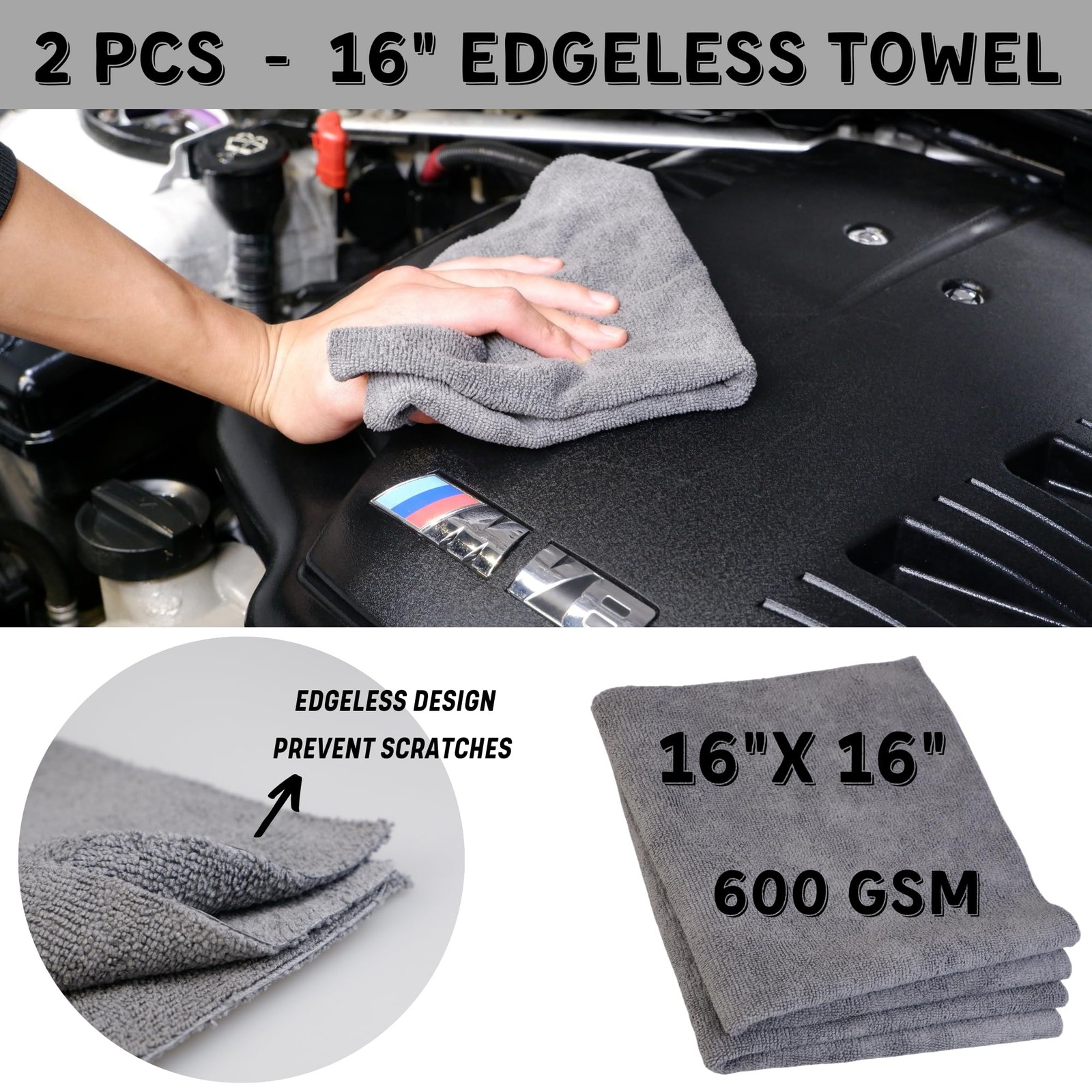7PACK Car Engine Bay Details Cleaning Kit, Soft-bristled Surface…