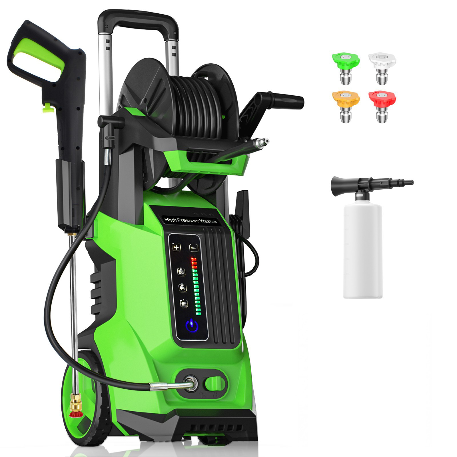 Pressure Washer 4500PSI 4.0GPM, 15-Level Touchscreen, Soap Tank, for Patio