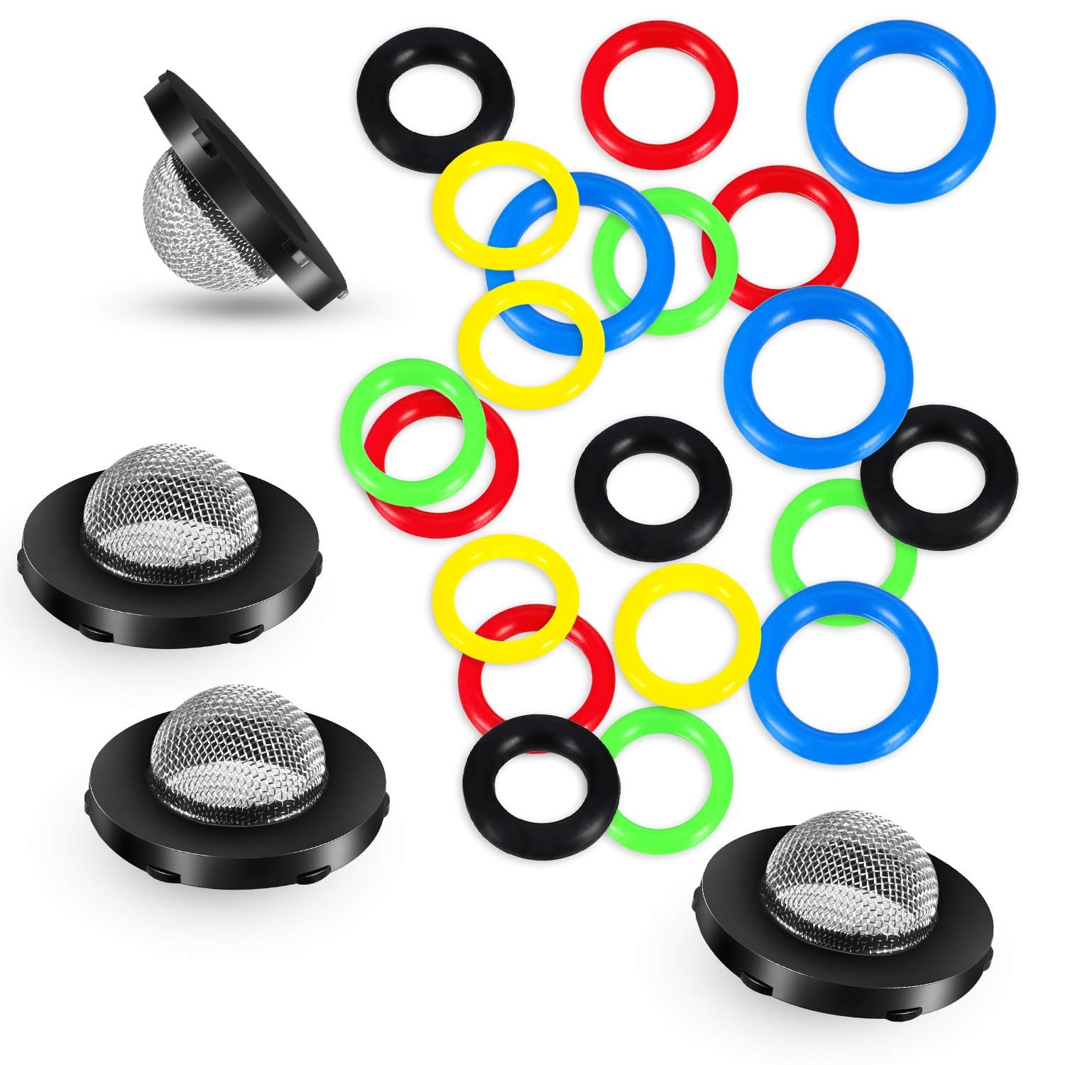 48 Pieces O-Ring Power Pressure Washer Kit 6 Sizes Sealing Stainless Steel Filte