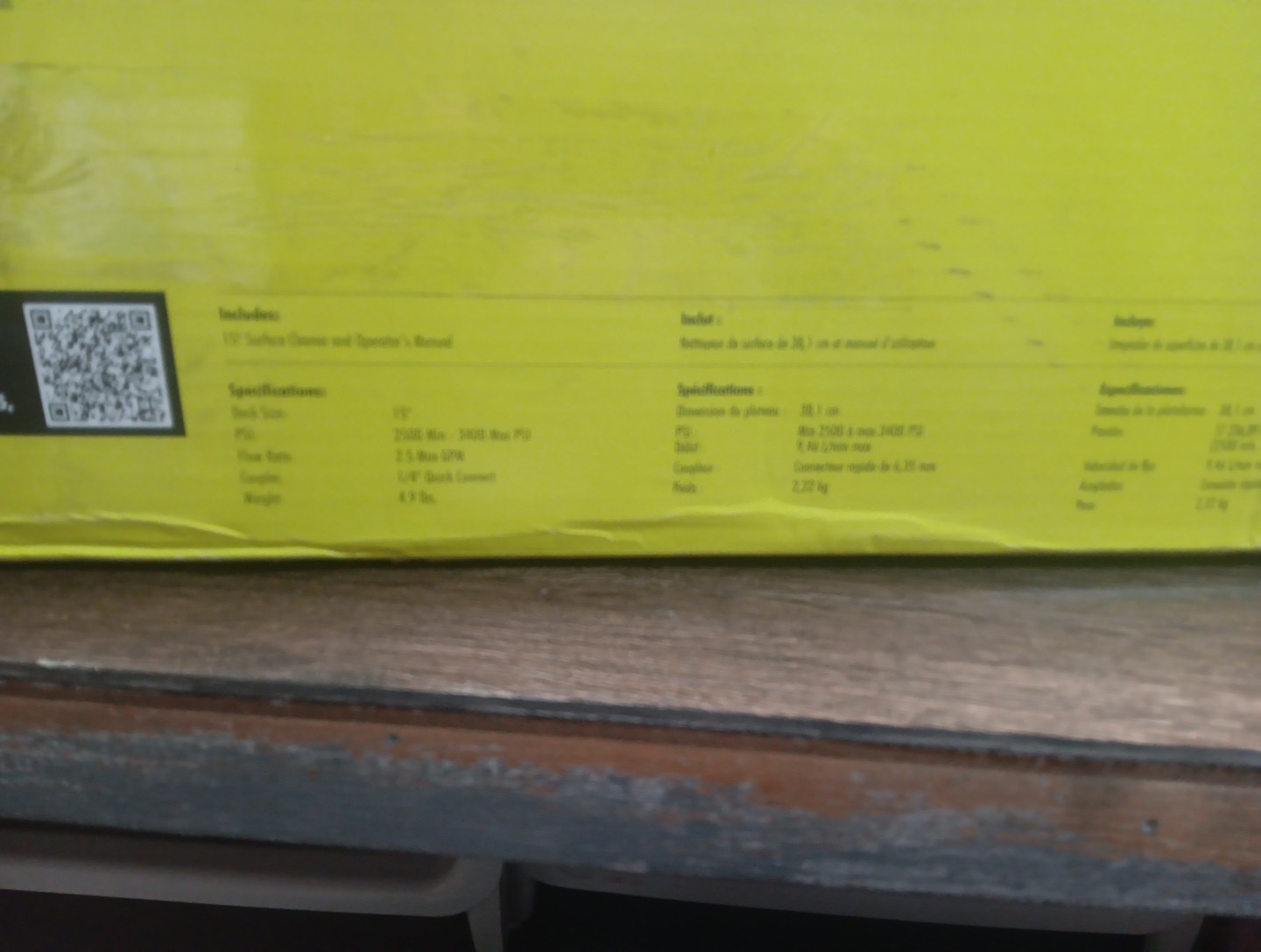 Ryobi 15 in. 3400 PSI Gas Pressure Washer Surface Cleaner with Caster Wheels New