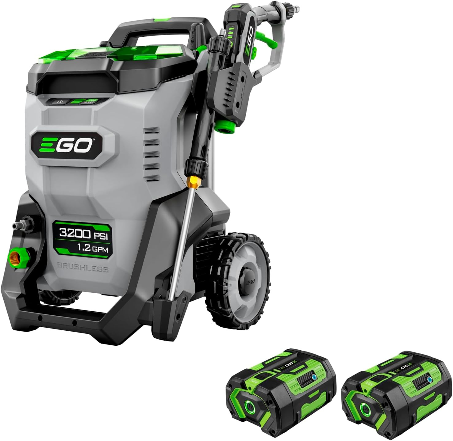 Electric Pressure Washer Includes (2) 56V 6.0Ah Batteries and Charger 3200 PSI