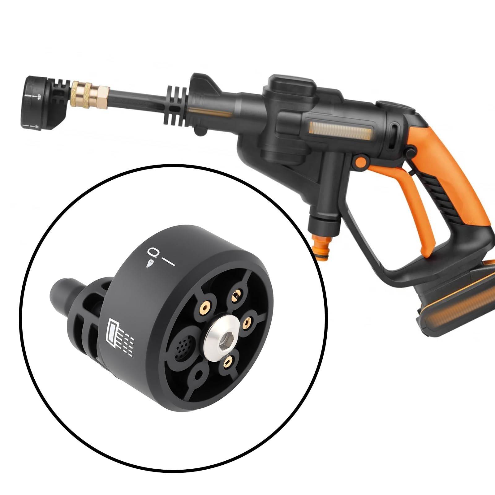2Pcs Pressure Washer Nozzle with WORX Hydroshot WG620e WG629e WG630e WG644