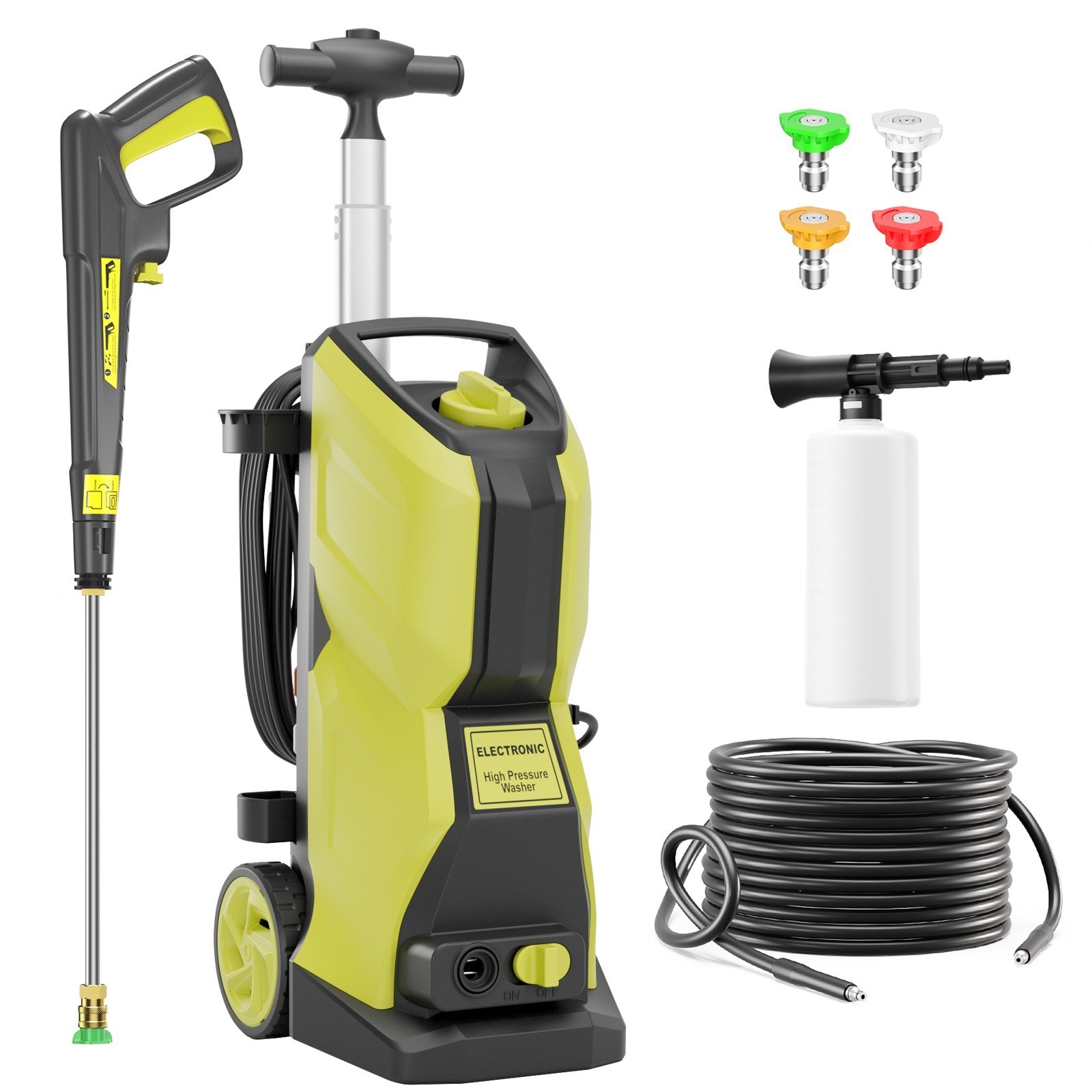 Pressure Washer 4200PSI 3.1GPM, 500ML Foam Cannon, 500ML Soap Tank, for Car