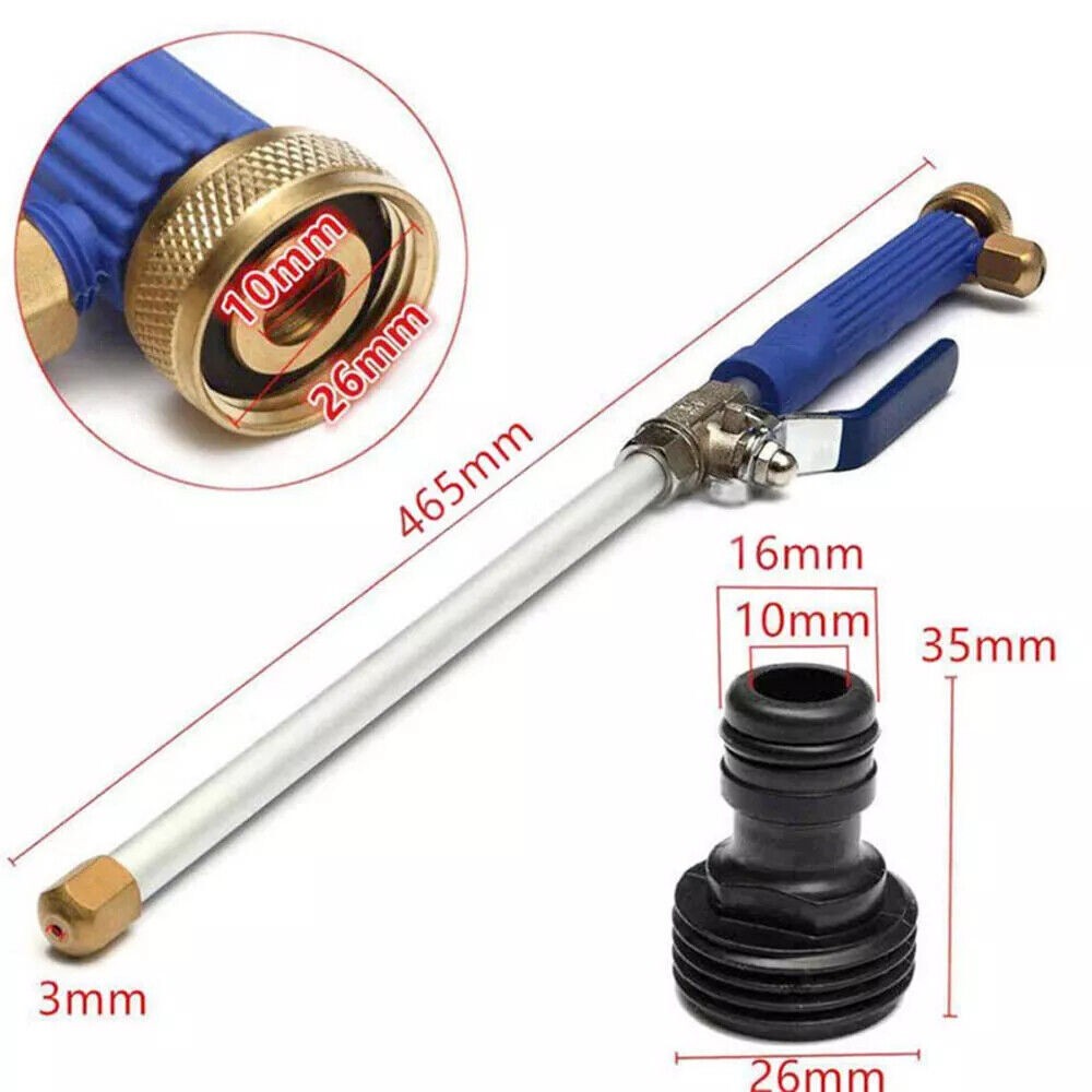 Hydro Jet High Pressure Power Washer Water Spray Gun Nozzle For Garden Car Hose