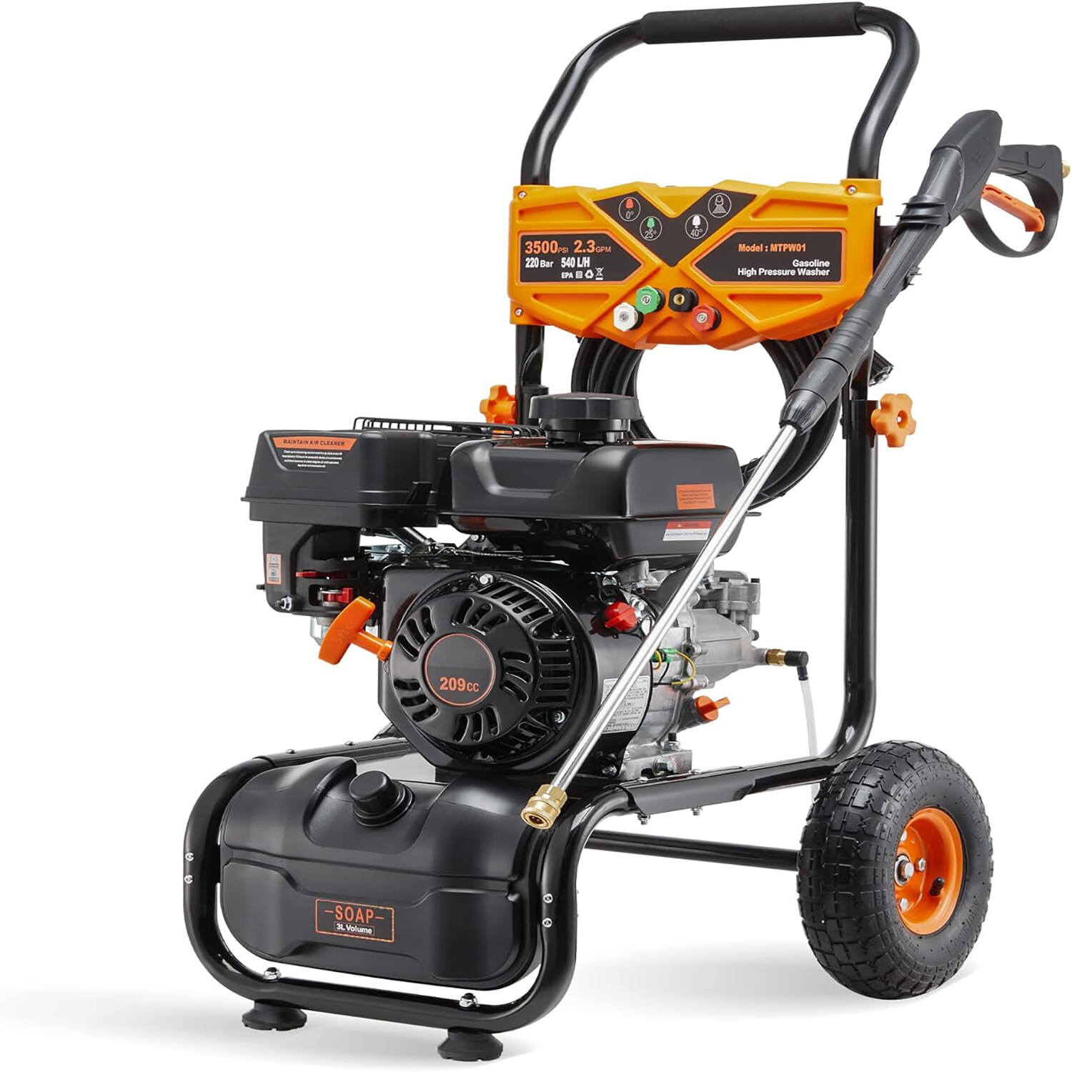 Marcytop Powerhorse Gas Cold Water Pressure Washer 3500 PSI 2.3GPM Clean Machine
