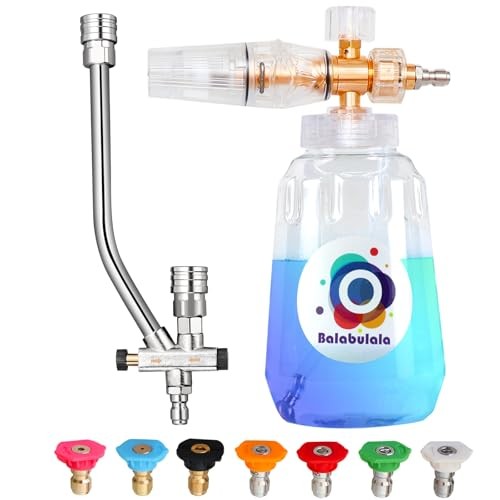 Foam Cannon for Pressure Washer with Dual Connector, Car Foam Cannon with