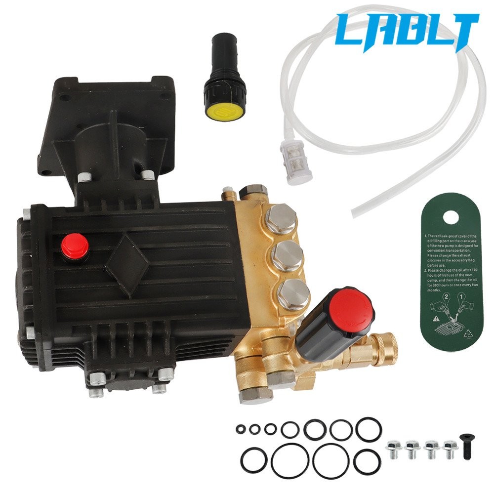 LABLT G: 3000 psi at 4 US gpm, 9 hp at 3400 rpm 1-in Shaft Pressure Washer Pump