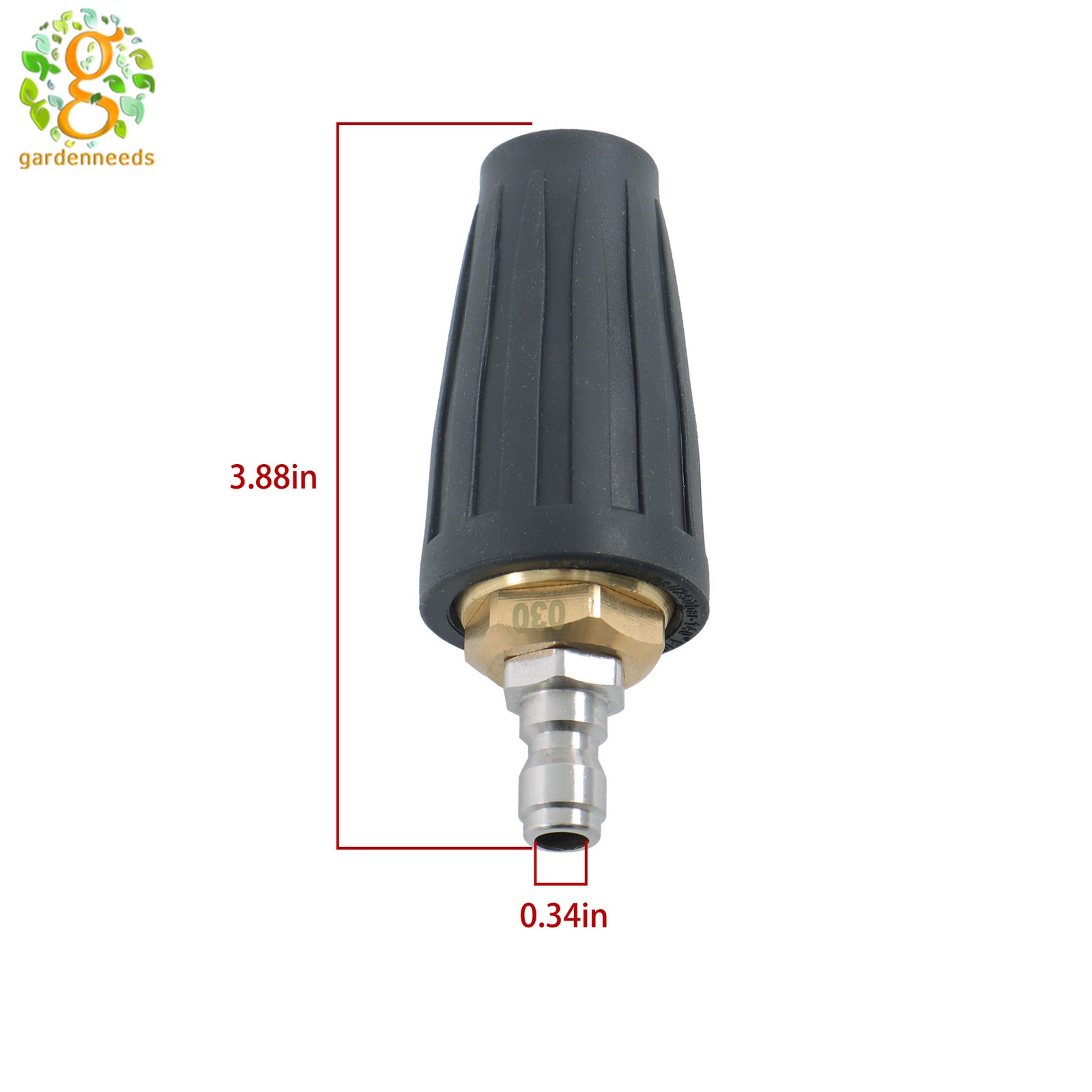 1/4 Inch High Pressure With 5 Spray Nozzles 3600 Psi Rotating Turbine Nozzle Set