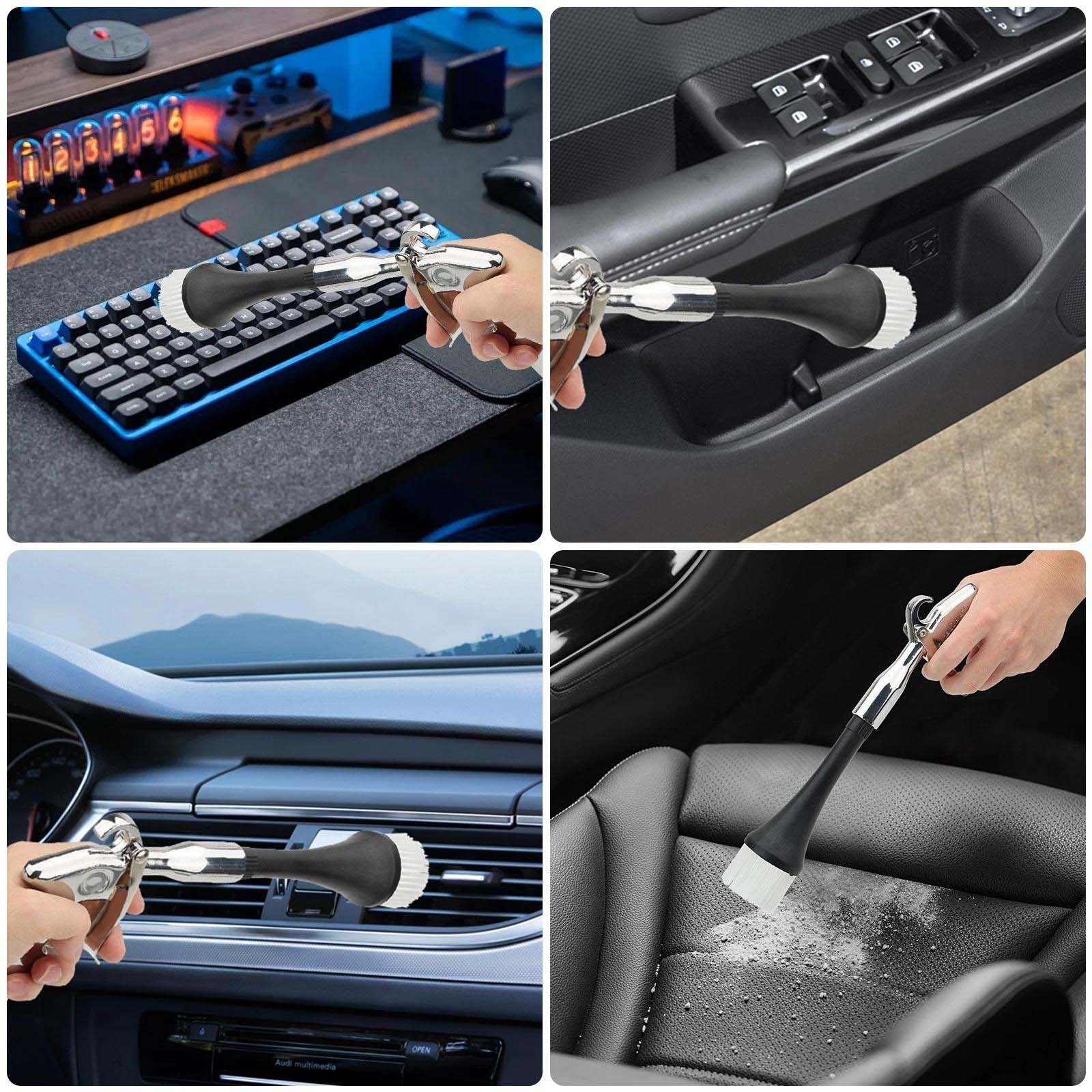 360° Rotating Tornado Air Gun fit for Auto Interior Cleaning 2 Interchangeable T