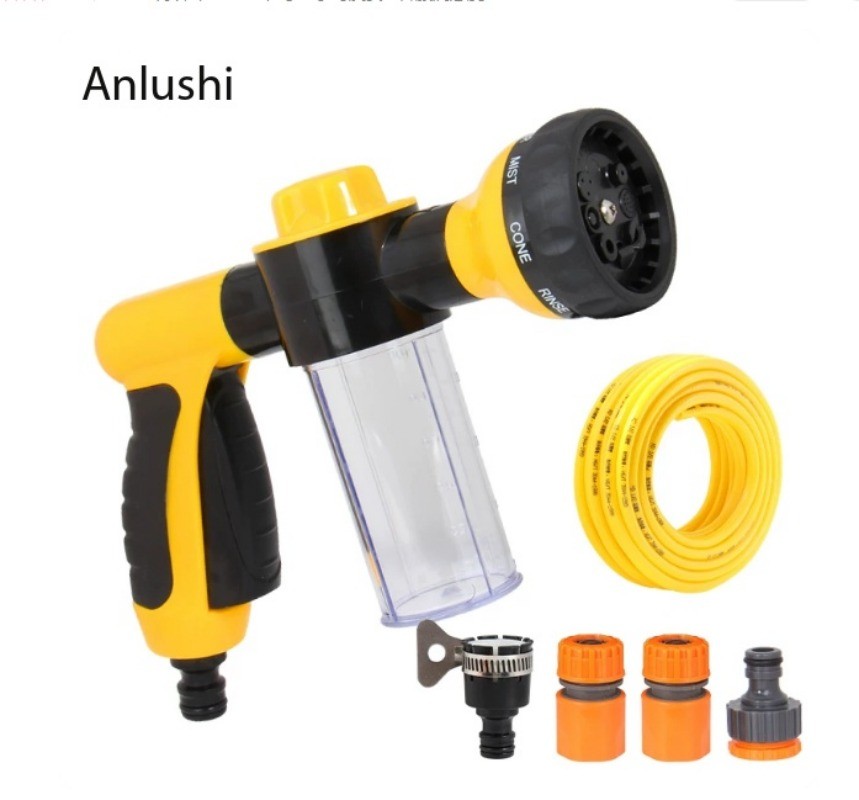 Automatic Foam Water Gun High Pressure Nozzle Jet Car Wash Hose Cleaning Tool