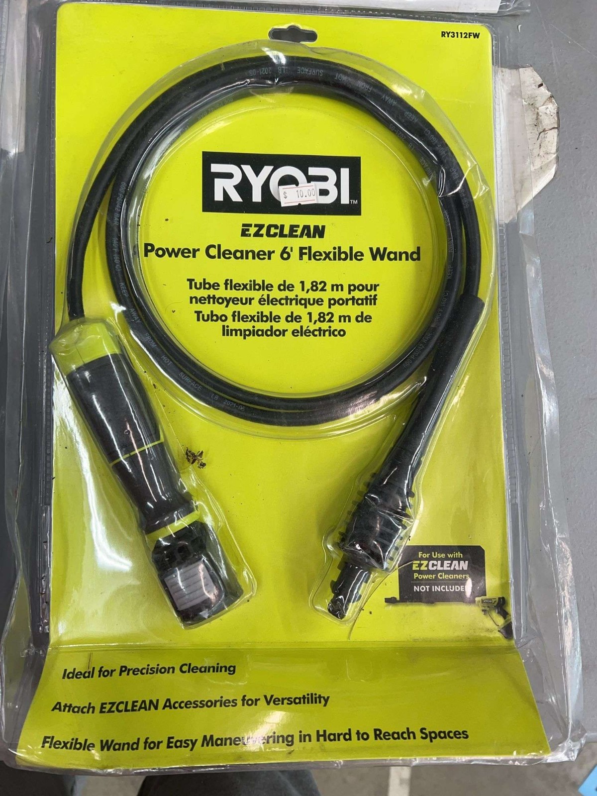 RYOBI RY3112FW EZClean Power Cleaner 6 ft. Flexible Wand