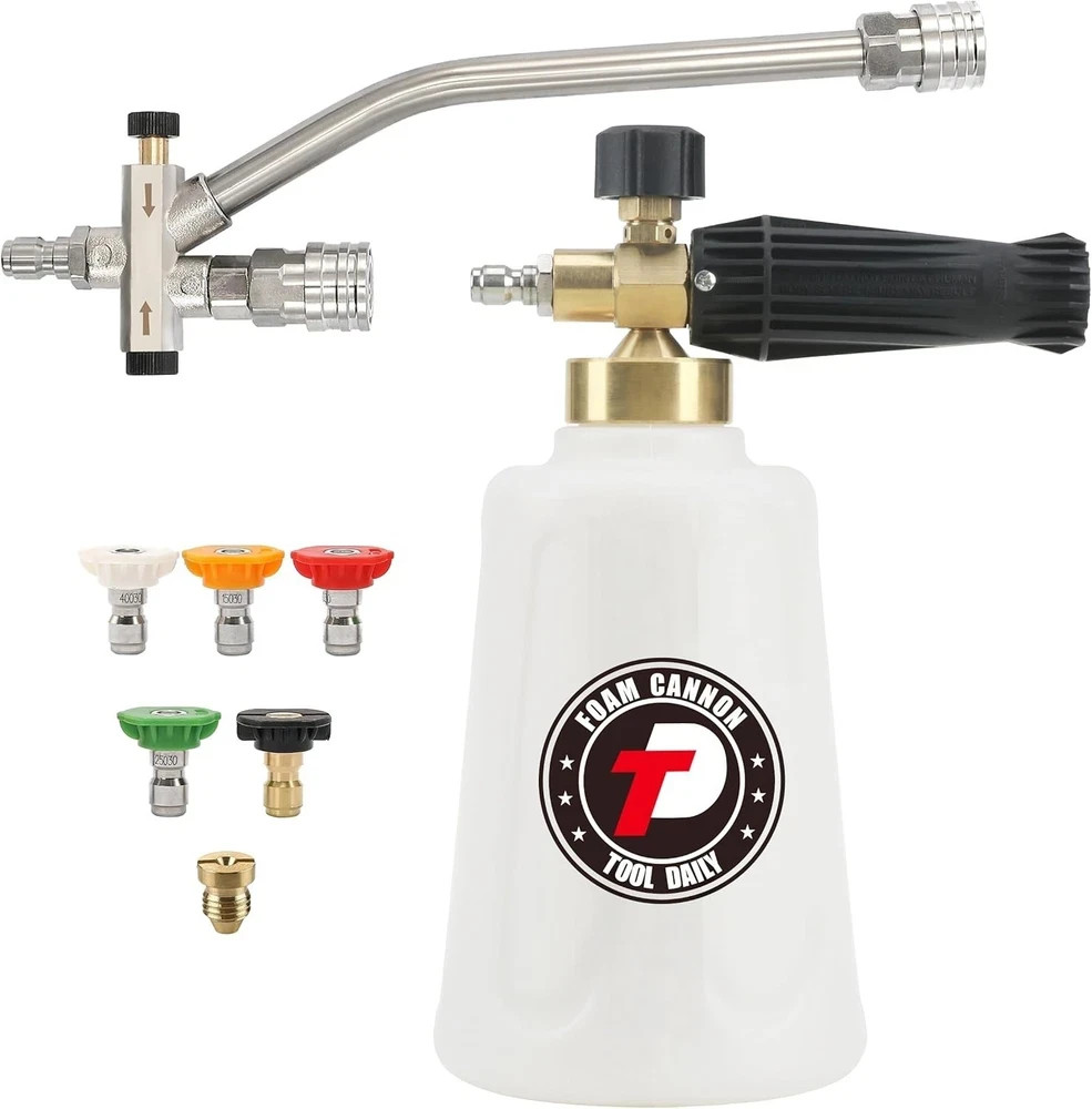High-Performance Foam Cannon for Pressure Washer with Dual Lance & Nozzles