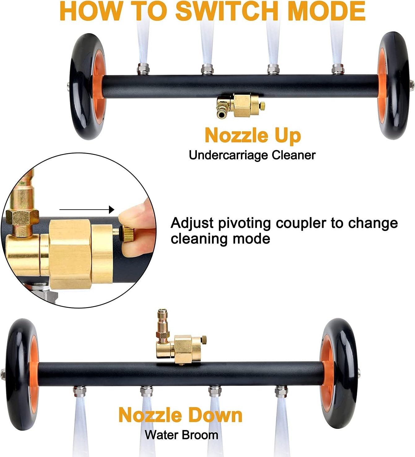 Cleaning Made Simple: 2-in-1 High-Pressure Undercarriage Washer with Accessories