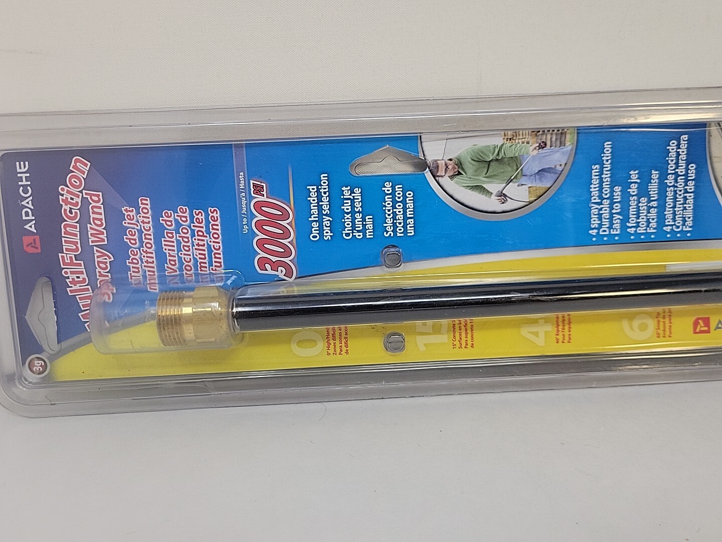 Apache 99023698 3000 PSI 18″ Multi-Tip Adjustable Pressure Washer Nozzle with